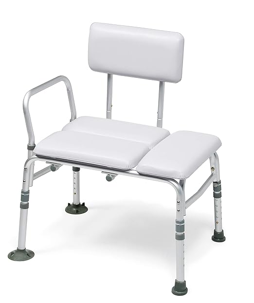 Lumex 2in1 Tub Transfer Bench & Shower Chair, Padded Seat