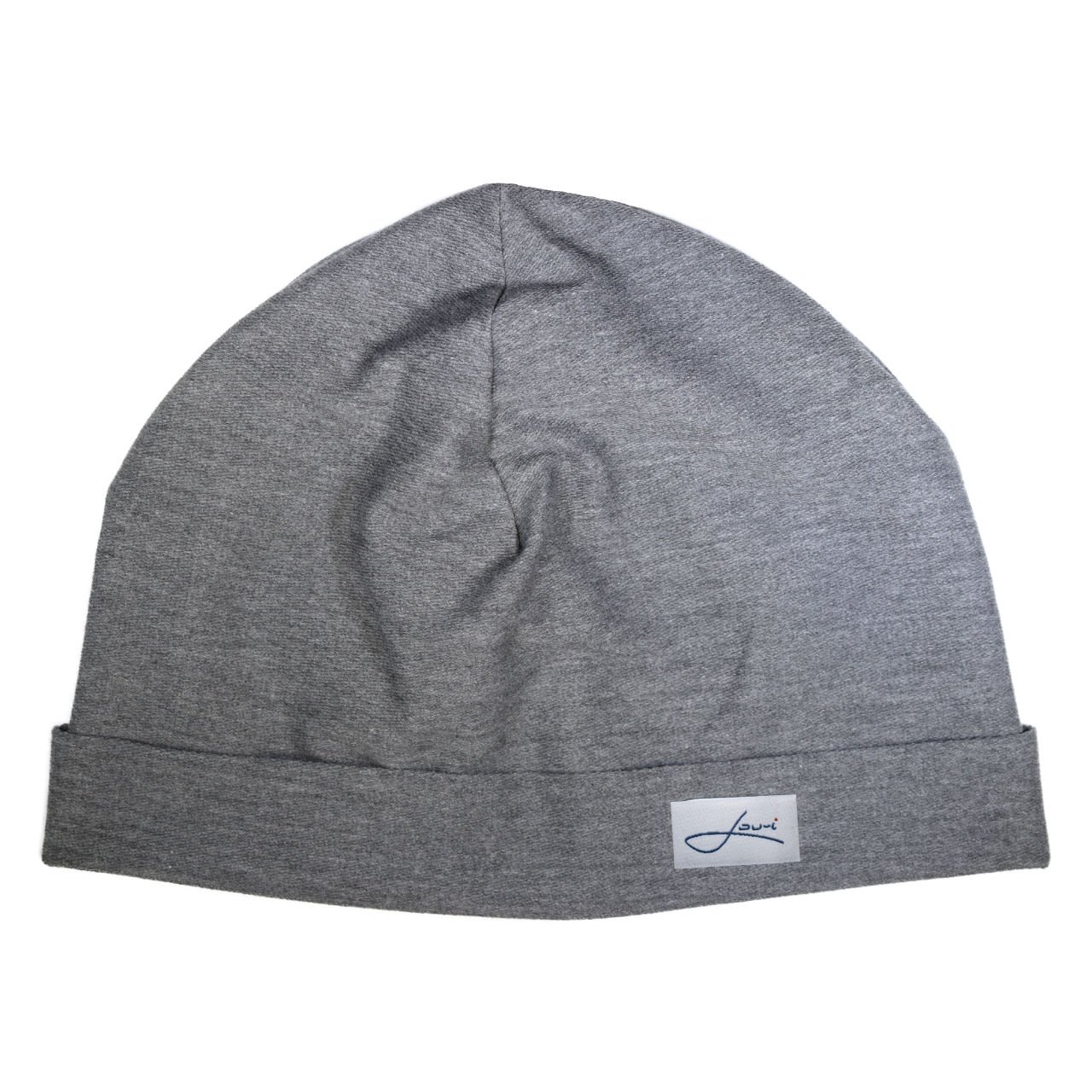 Lou-i Damska męska czapka beanie z bawełny ekologicznej Made in Germany Hat, szary, 59-60