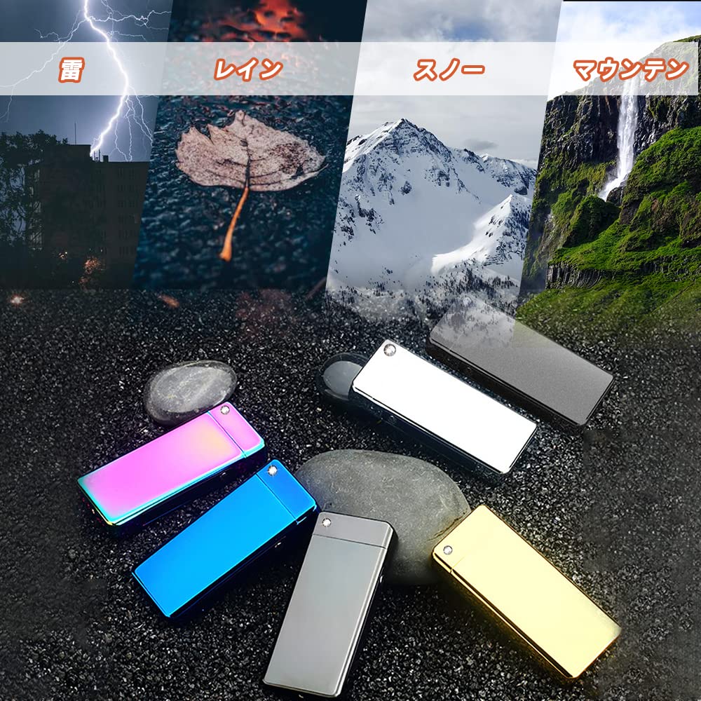 GADATOP Briquet électrique à arc plasma rechargeable de type C - Briquet coupe-vent pour bougies, feux d'artifice (noir royal)