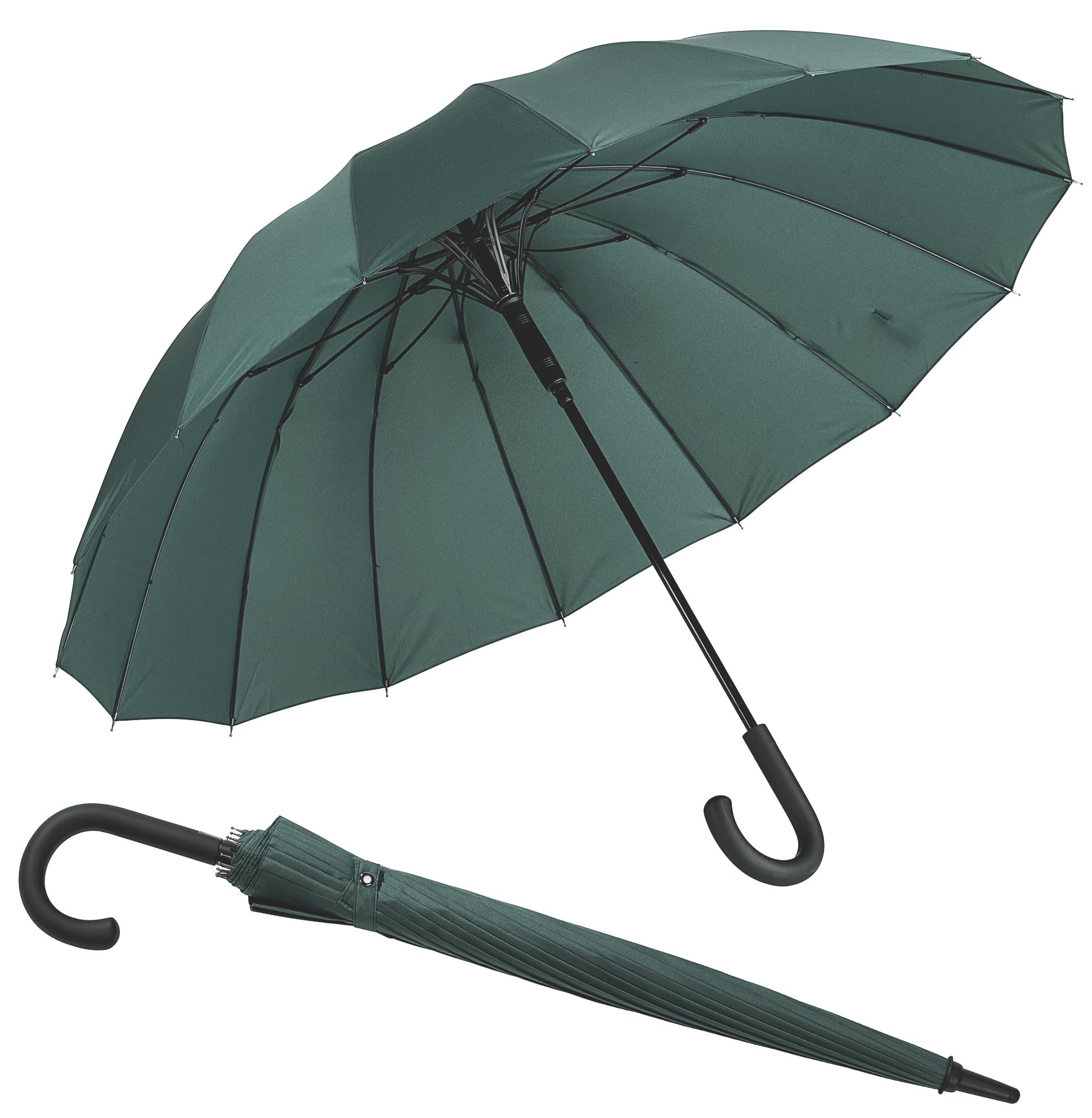 Amazon | [SUKIO] 長傘 16本骨グラスファイバー 65cm 大人の傘の