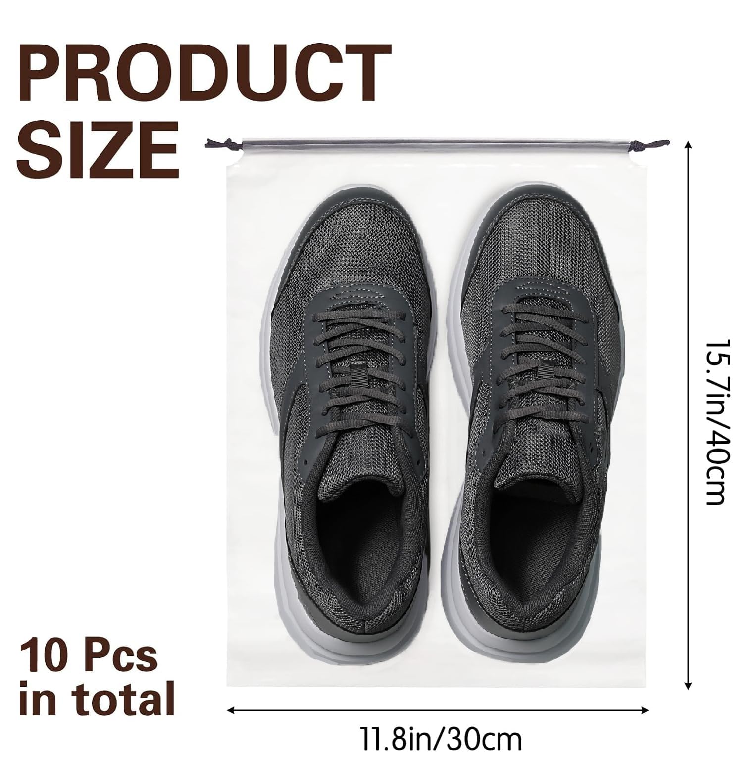 Zestaw 10 toreb na buty podróżne, pokrowiec na buty, torba do przechowywania butów, torba na buty, torba na buty, do przechowywania w podróży, Biały., Nie