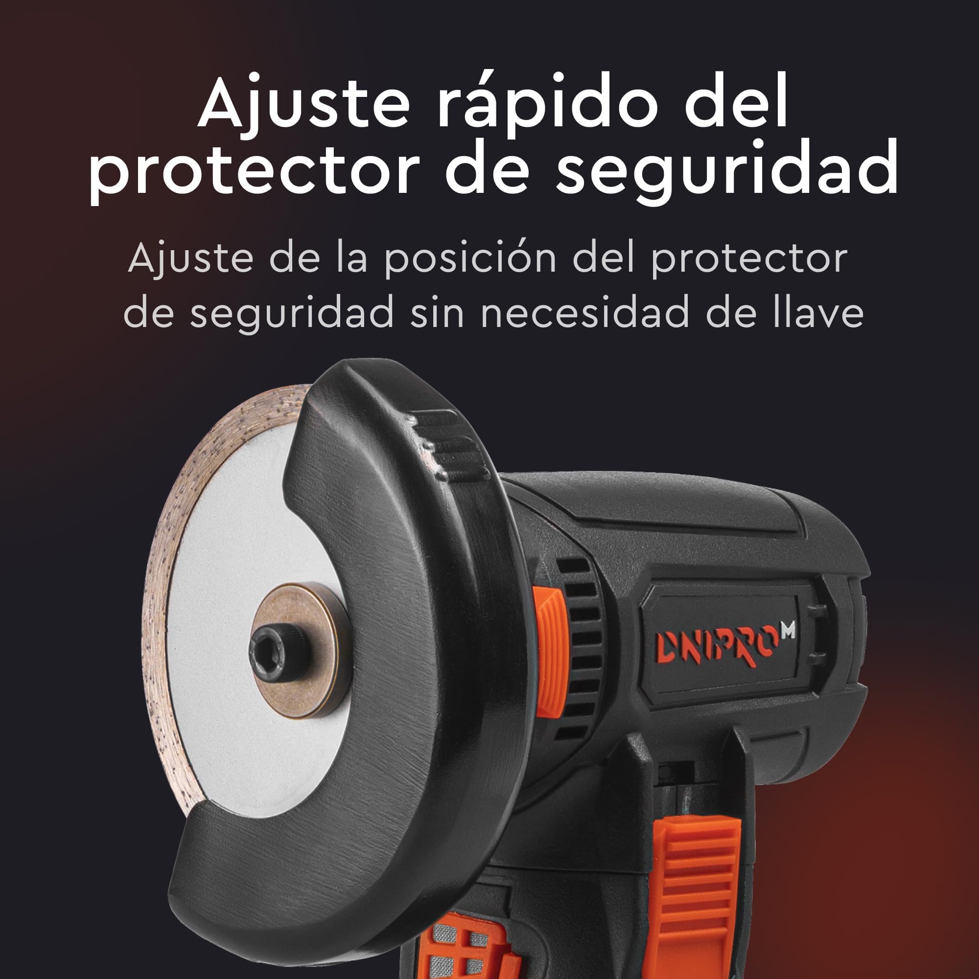 Amoladora Angular Inalámbrica CG-12BC Ultra 12V Brushless - Mini Radial Compacta 76 mm 18.500 rpm para Corte y Desbaste de Metal, Piedra, Cerámica, Porcelana, y Madera - Sin Bateria - Por Dnipro-M