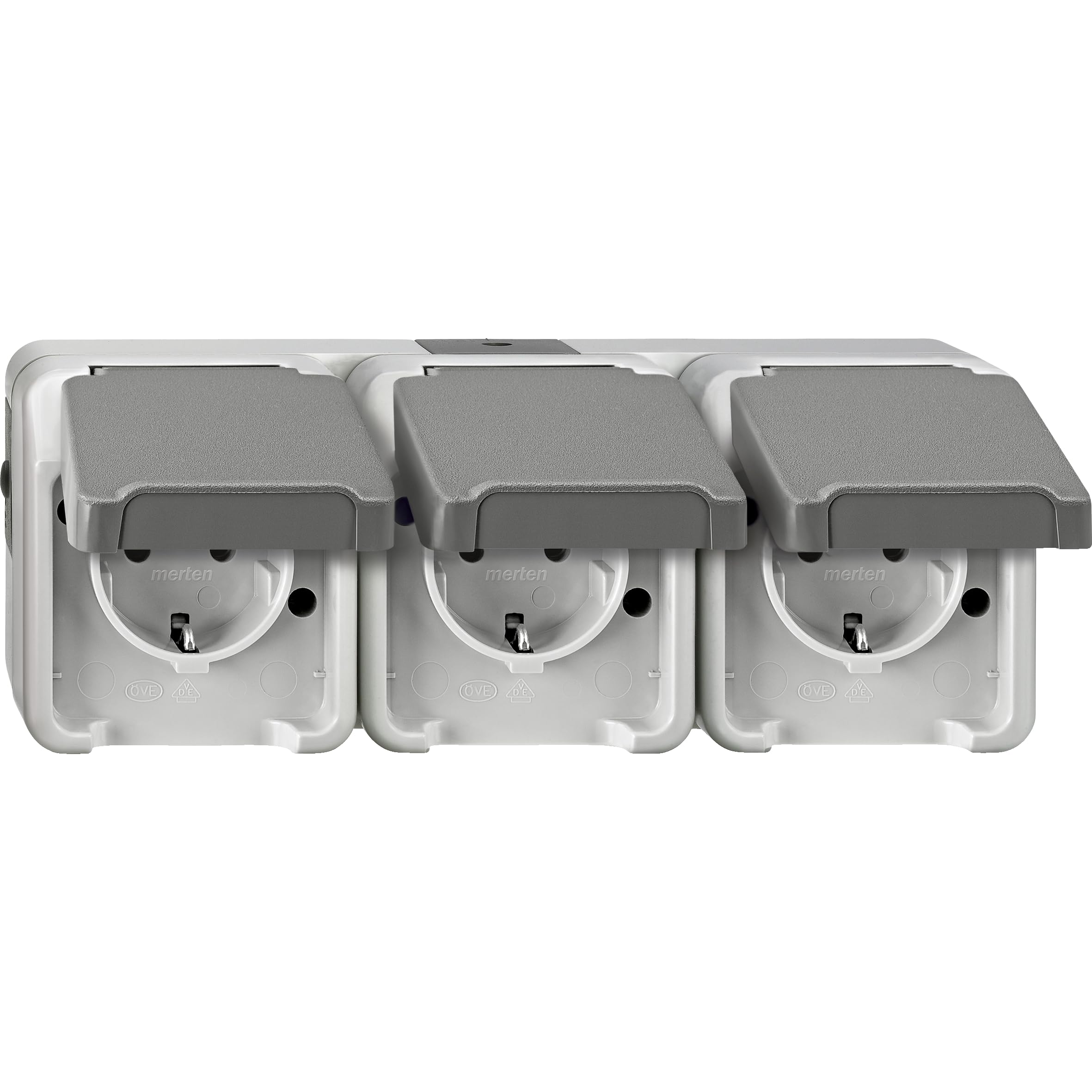 Presa Schuko IP44, 2 prese, 250 V/16 A, per ambienti umidi e esterni, elevata protezione da contatto, disposizione orizzontale