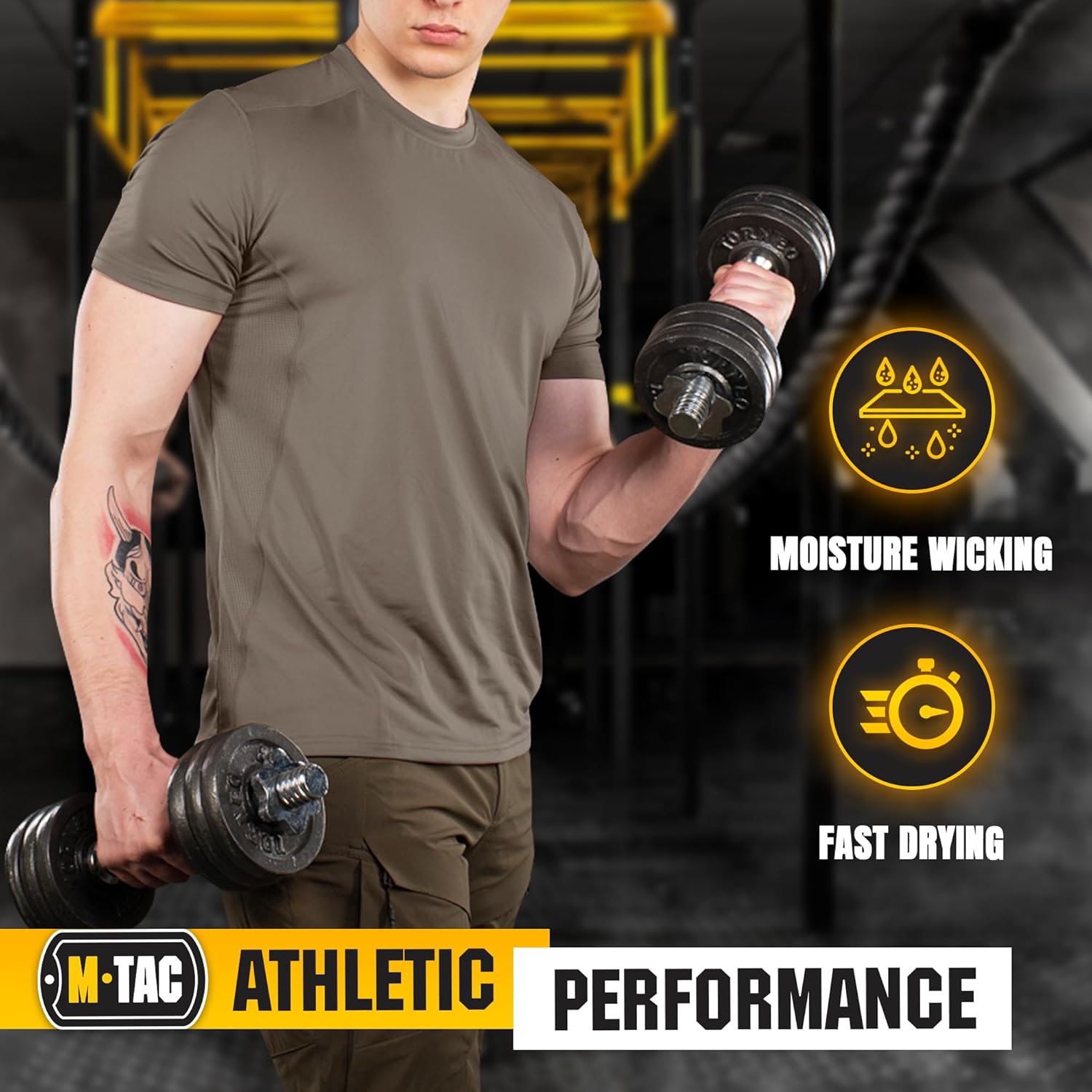 M-Tac Tactical Short Sleeve T-Shirt - Army Military Ultra Vent Men's Athletic Workout Gym Training T Shirt - Image 4