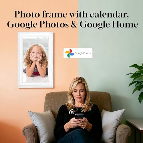 Miniatura 5 de Cambio de calendario digital de Google de 15.6 pulgadas, batería de litio integrada tabla de tareas y planificador, marco de fotos con pantalla