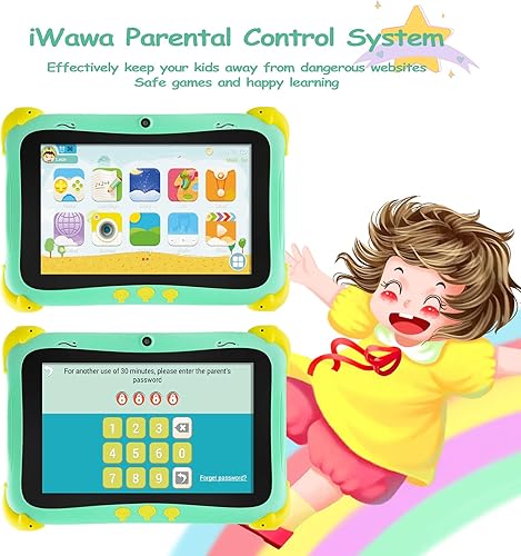Miniatura 4 de Tokecy Tablet para niños de 8 pulgadas tableta Android 11 para niños tabletas de computadora para niños control parental IWAWA pantalla IPS HD