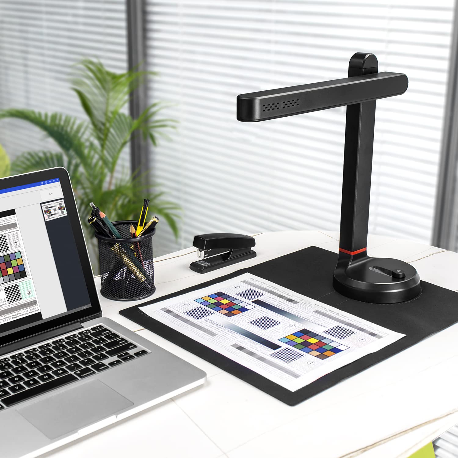 NETUM High-Speed-Dokumentenkamera, Dokumentenscanner mit OCR-Funktion A4 Kamerascanner 13 Mega-Pixel Objektiv mit LED-Lichtern, Einstellbarer und tragbarer Scanner für Büro, Klassenzimmer, SD-3000NC