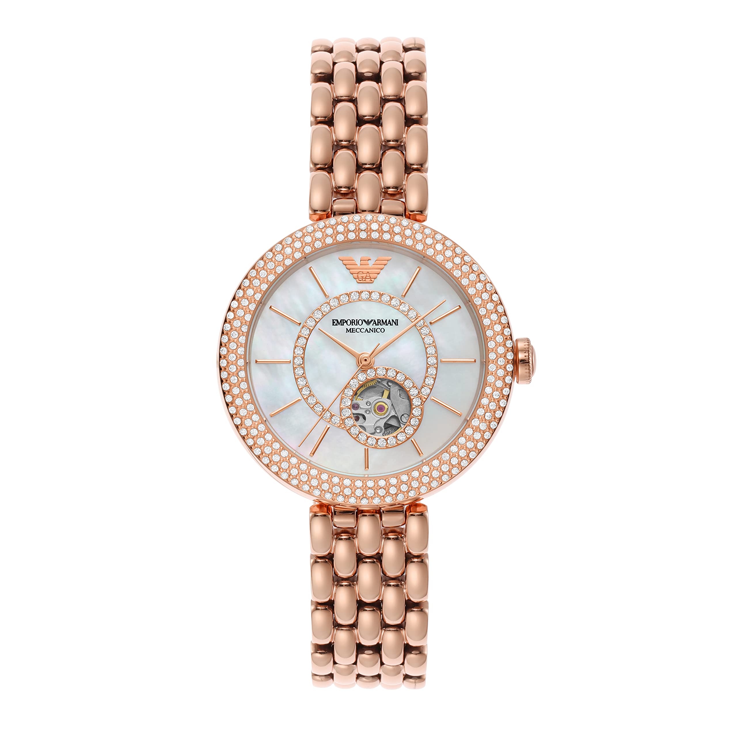 Amazon.co.jp: Emporio Armani オートマティック ローズゴールドトーン