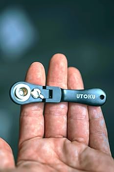 UTOKU 1/4 Inch Ratchet Wrench and Bit Driver, 72-Tooth
