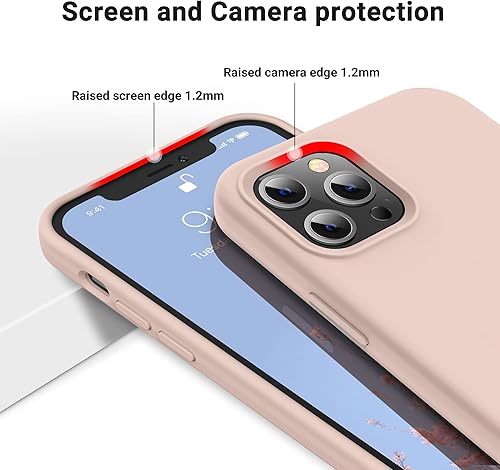 Miniatura 7 de OTOFLY - Funda para iPhone 12 Pro Max de 6.7 (2020), serie sedosa y suave al tacto, silicona líquida suave de alta calidad, carcasa protectora de