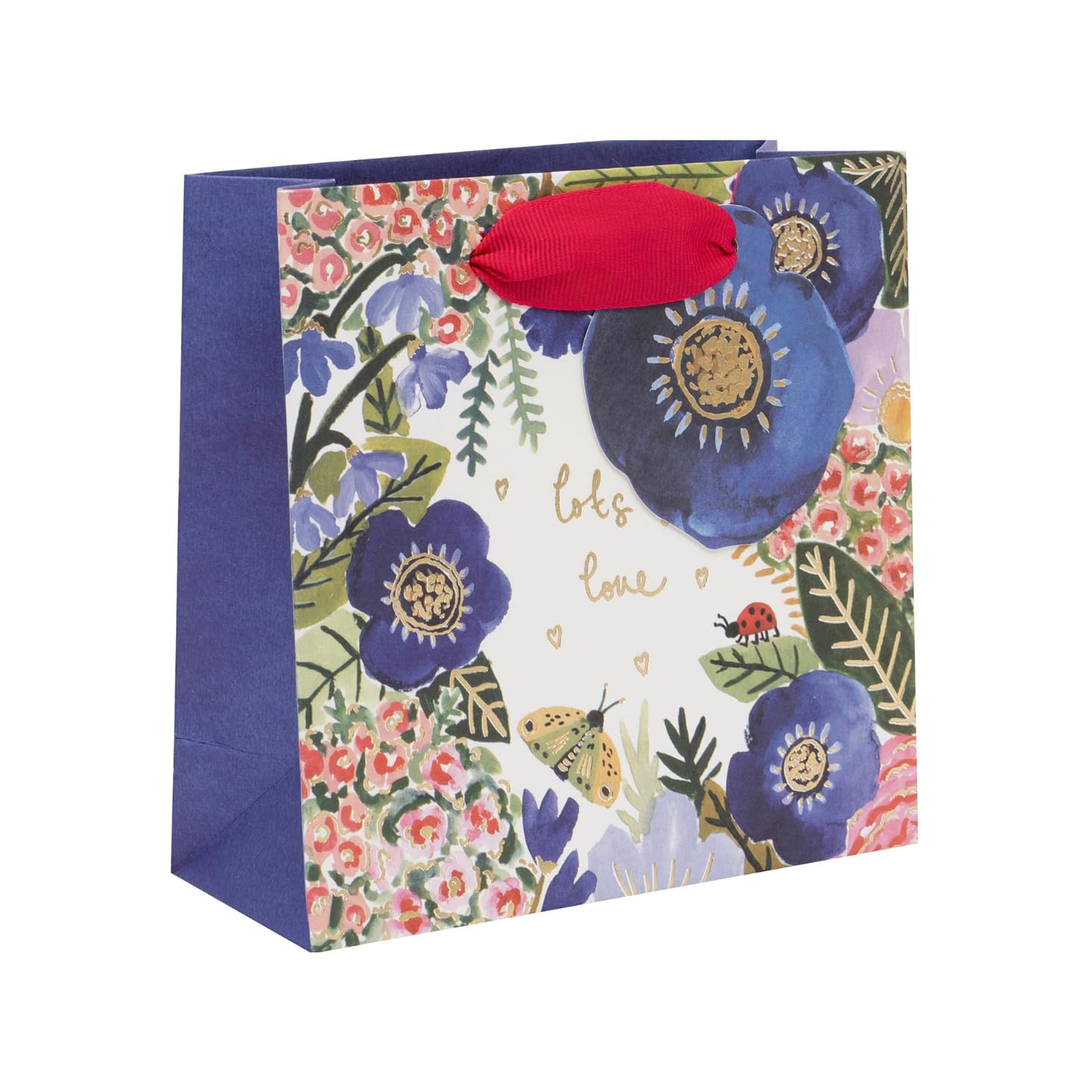 Glick Small Floral & Fauna Gift Bag, Luxury Recyclable Bag for Special Gifts, 14 x 14 x 6 cm, Ideal for Birthdays & Celebrations, Multi-Coloured โ image 1