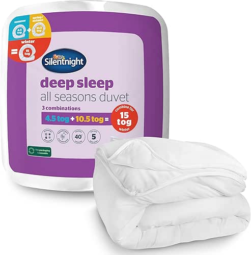 Silentnight Duvet Cover Set, Hollow Fibre, White, Super King