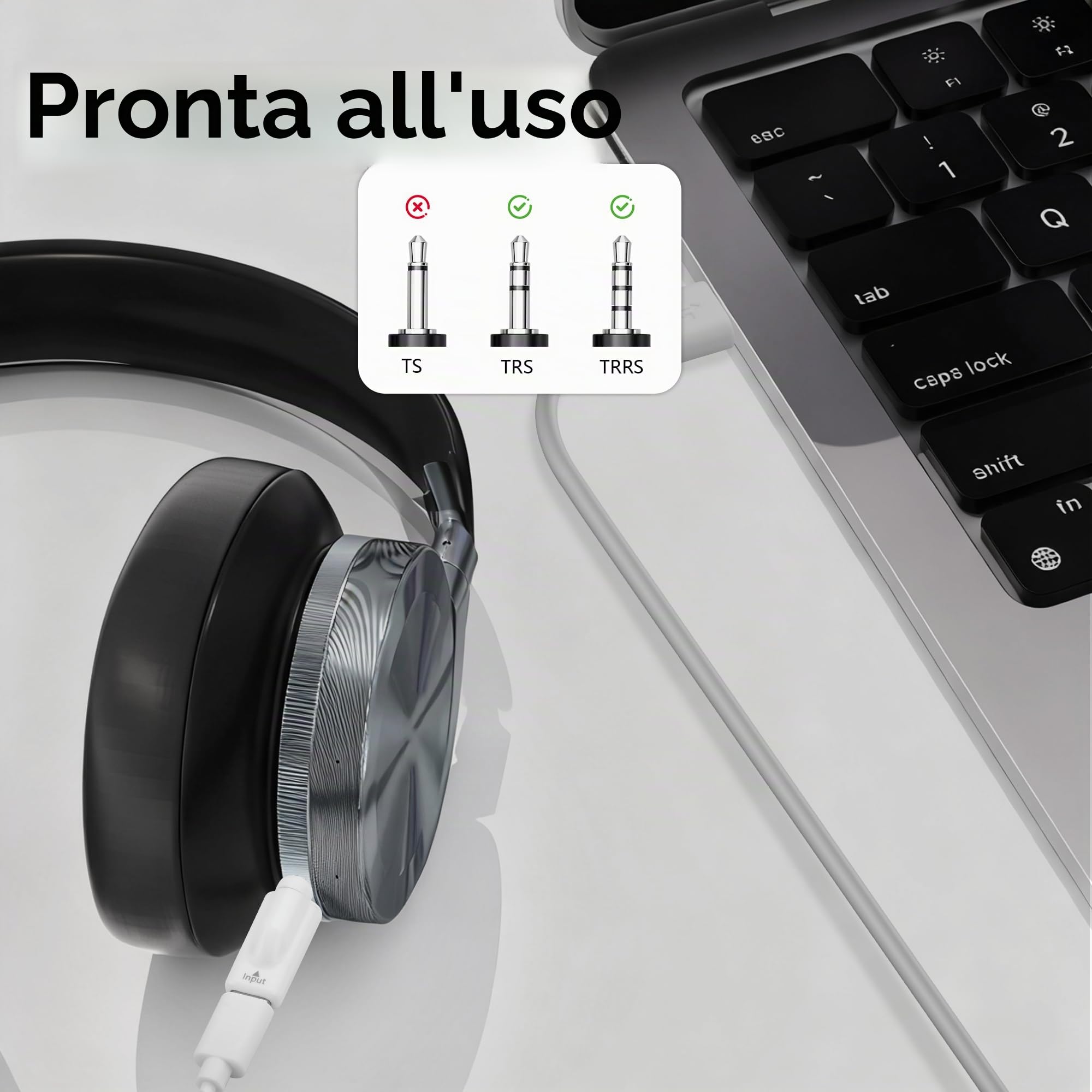 CERRXIAN 2 adattatori da USB-C a jack per cuffie da 3,5 mm, tipo C femmina (ingresso) a AUX (uscita), convertitore audio digitale per PC, tablet, laptop, microfono, altoparlante