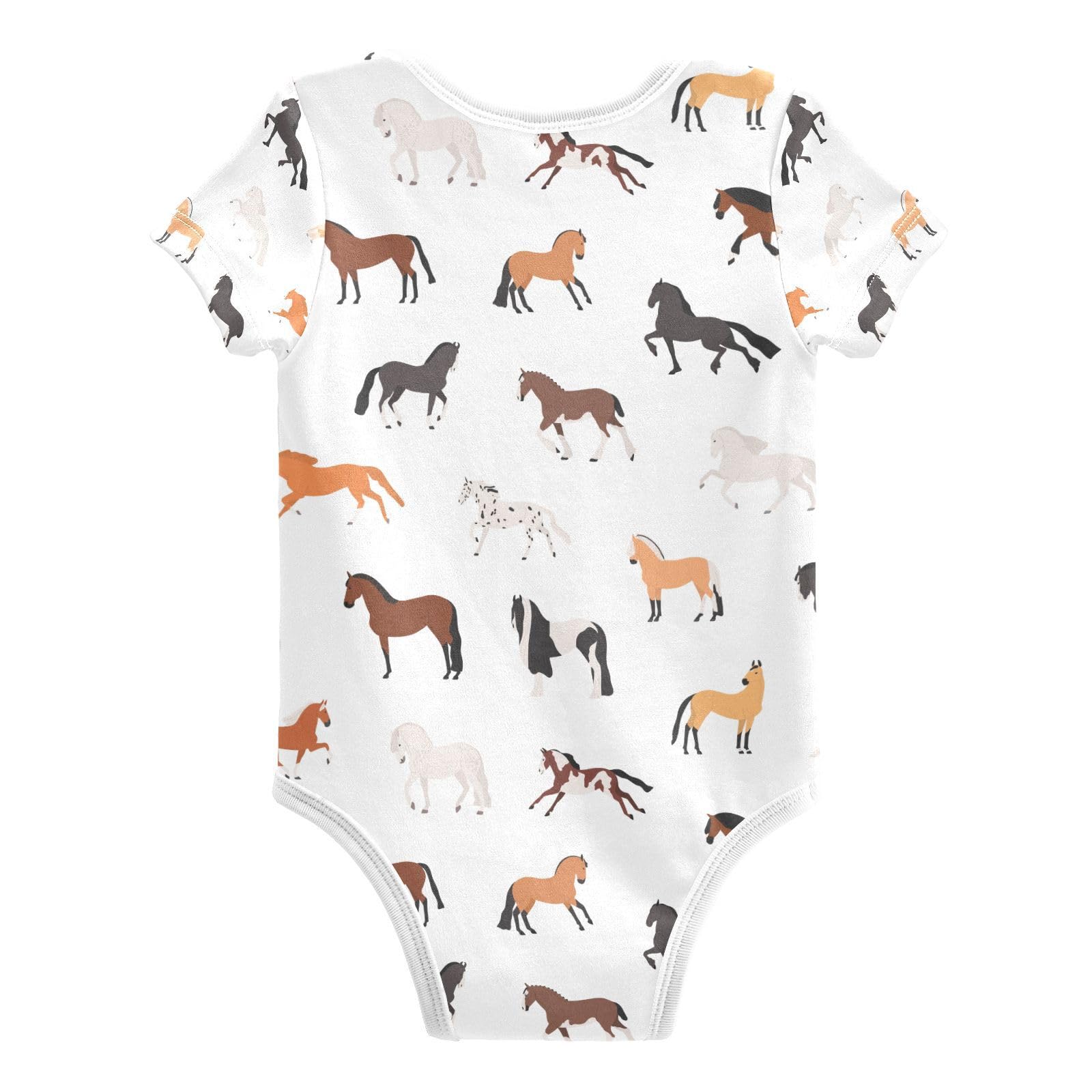 vvfelixl Baby Bodysuits Outfit for Toddlers,Horse Breeding Baby Summer Bodysuit,Infant Onepiece Clothes for Boy Girl 12-18M