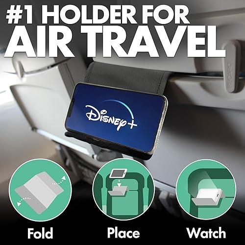Miniatura 2 de Soporte plegable para teléfono de avión, soporte flexible para tableta y teléfono celular, soporte plegable para teléfono celular para escritorio,