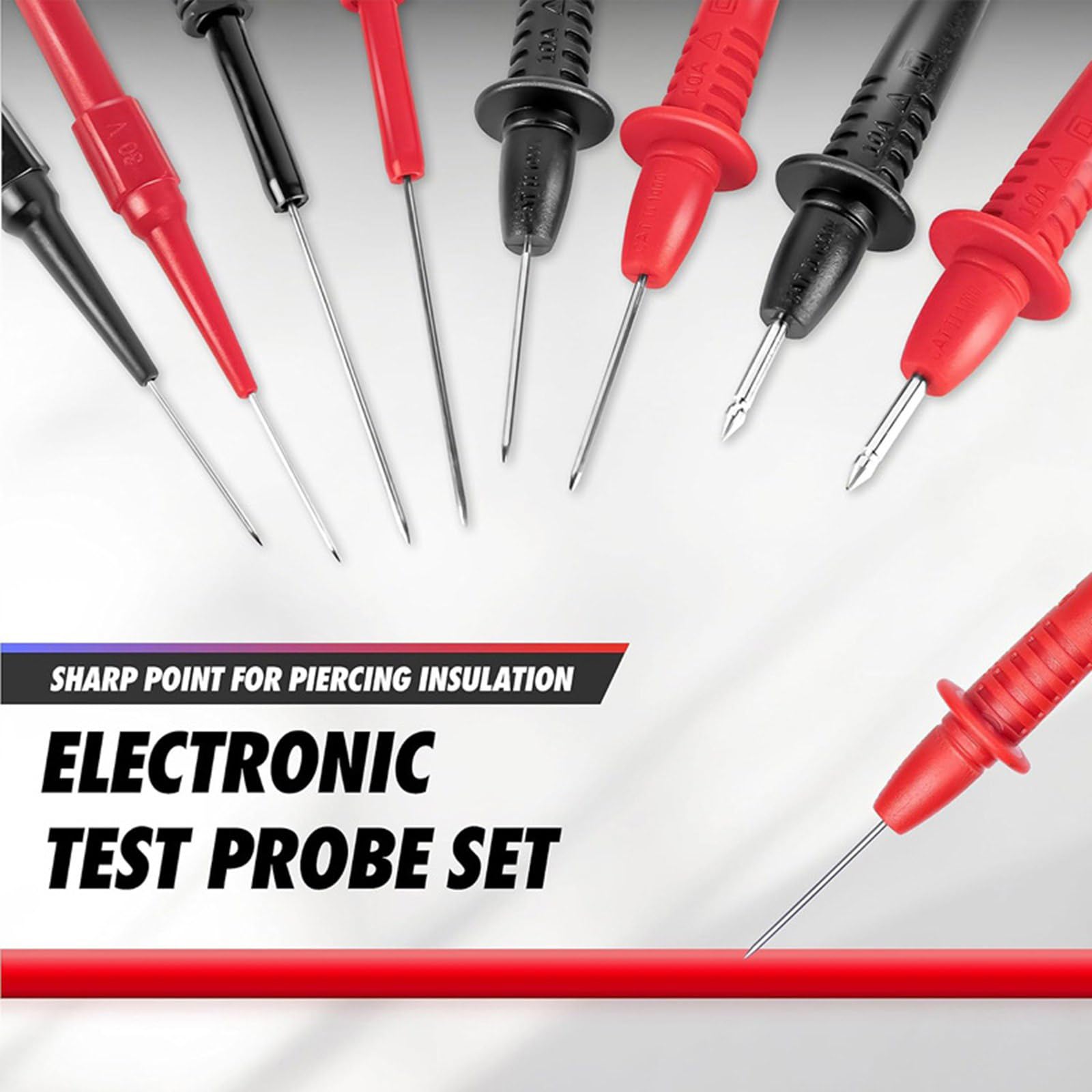 Multifunktions Multimeter, flexible Messleitungen, Silikonsonden, Krokodilklemme, Prüfhaken für digitale elektrische Diagnose, hitzebeständige Silikon Bananenleitungen