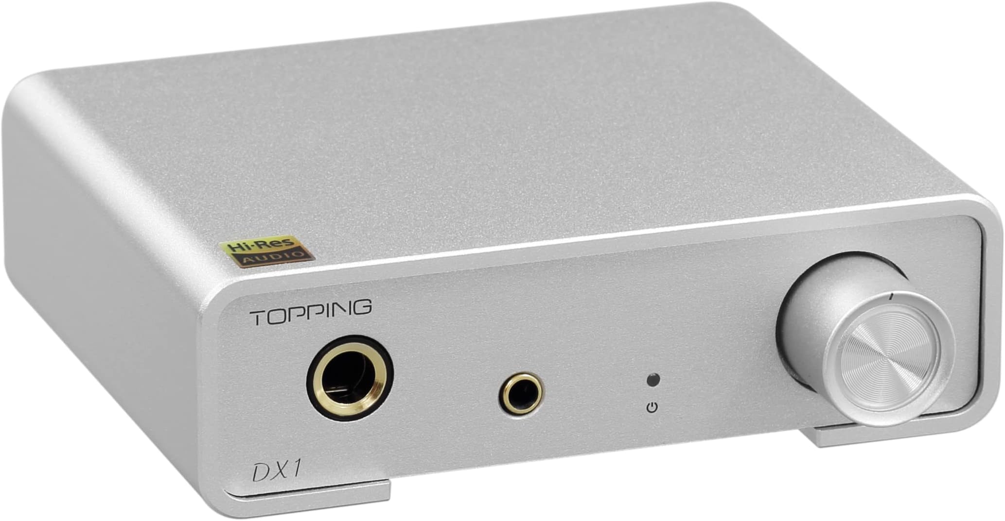 Topping DX1 Mini Stereo DAC Headphone Amplifier Combo - 280mW x2 Powerful Output Two-Stage GAIN Switch USB Chargable Discrete LNRD AK4493S XU208 384kHz/32bit Native DSD256 HiFi Home Audio (Sliver)