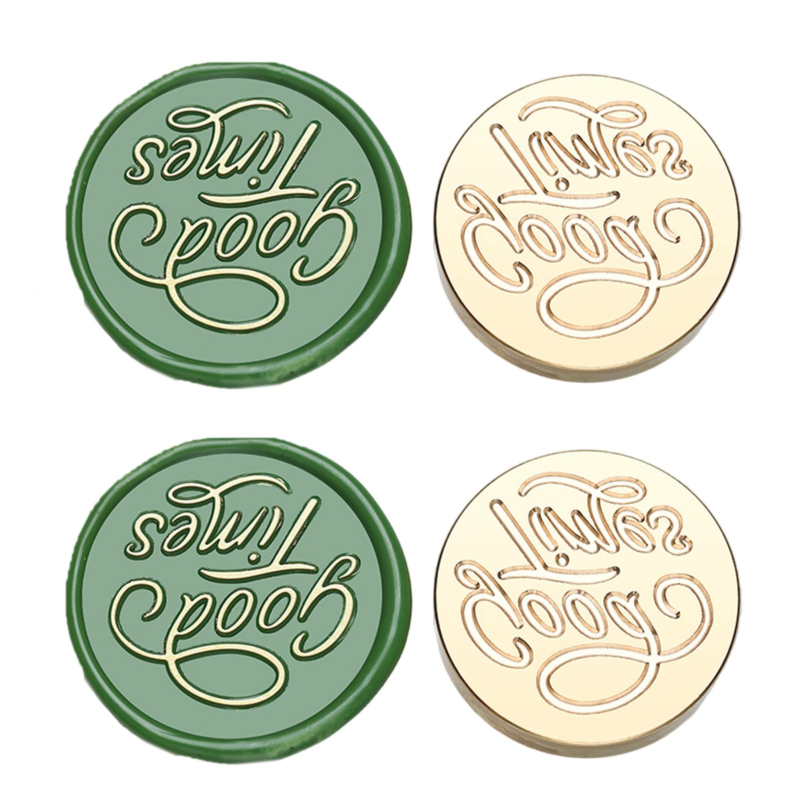 Jazuaiao 2Pieces Vintage Sealing Stamp Head for Wedding Invitations Envelope Scrapbooking Embossed Sealing Stamp Replacements Christmas Seal