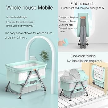 BABYL LEDEND Z Mサイズ OLAKIDS 3 in 1 Baby Bassinet, Adjustable Bedside Sleeper
