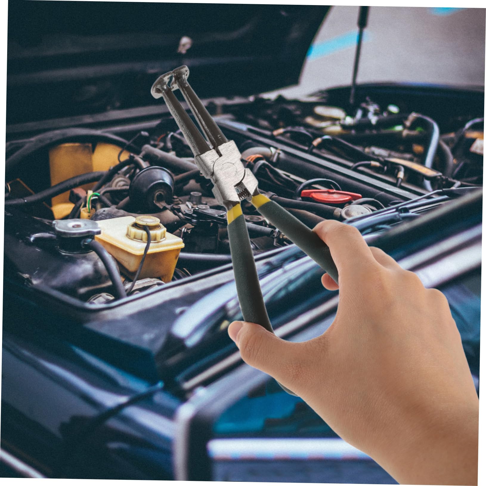 PRETYZOOM Kit Pinze per Fasce Elastiche Pistone, Utensile in Acciaio per Manutenzione Motore Auto, per Meccanici e Riparazioni