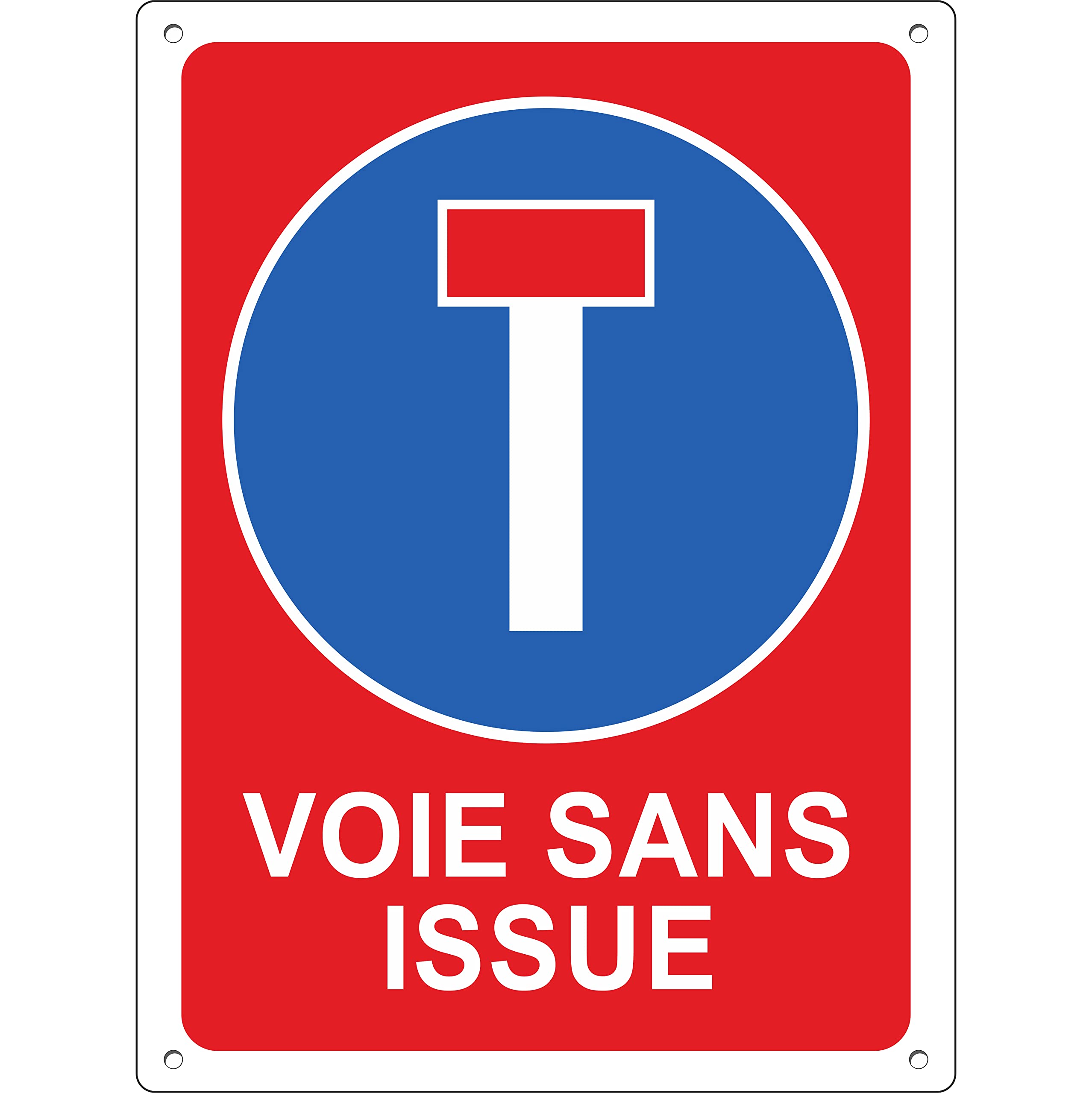 Pubblimania 'Voie Sans Issue' Schild – Aluminium-Schild 20x30 Cm, 3 Mm Dick, Für Innen & Außen
