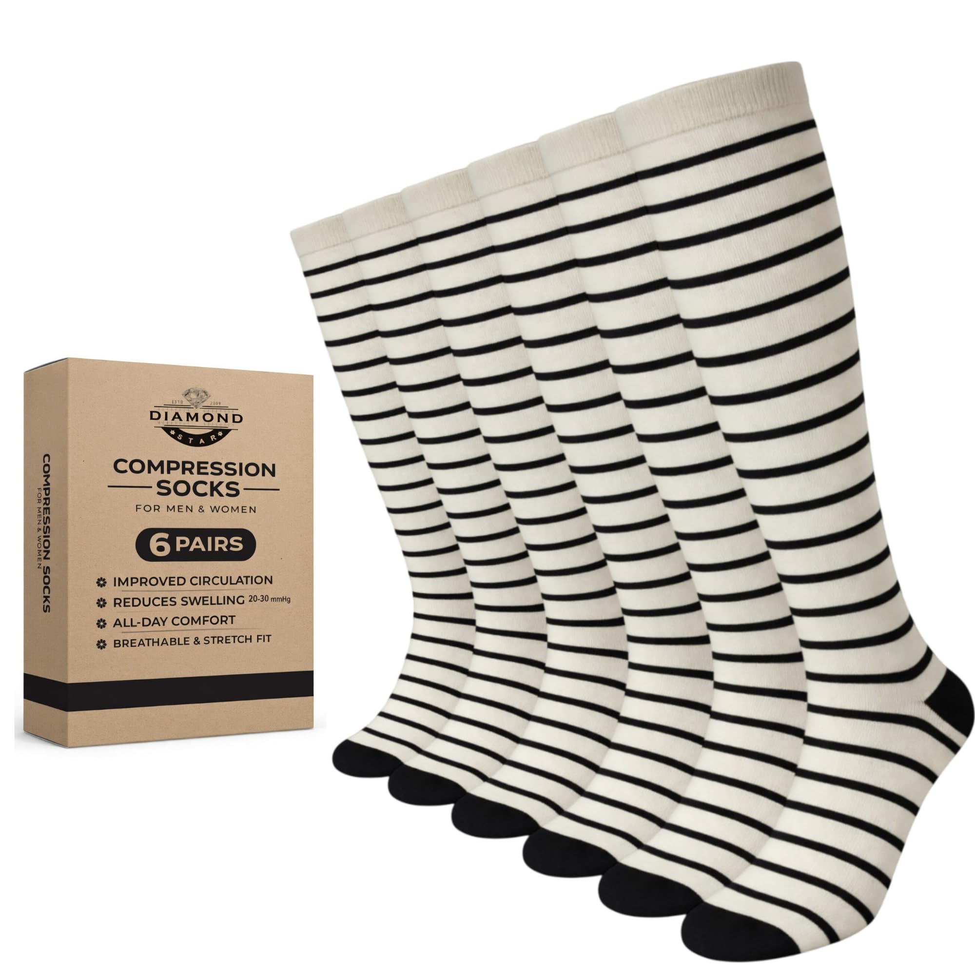 Diamond Star Graduated Compression Socks - Compression Socks | Mubboo