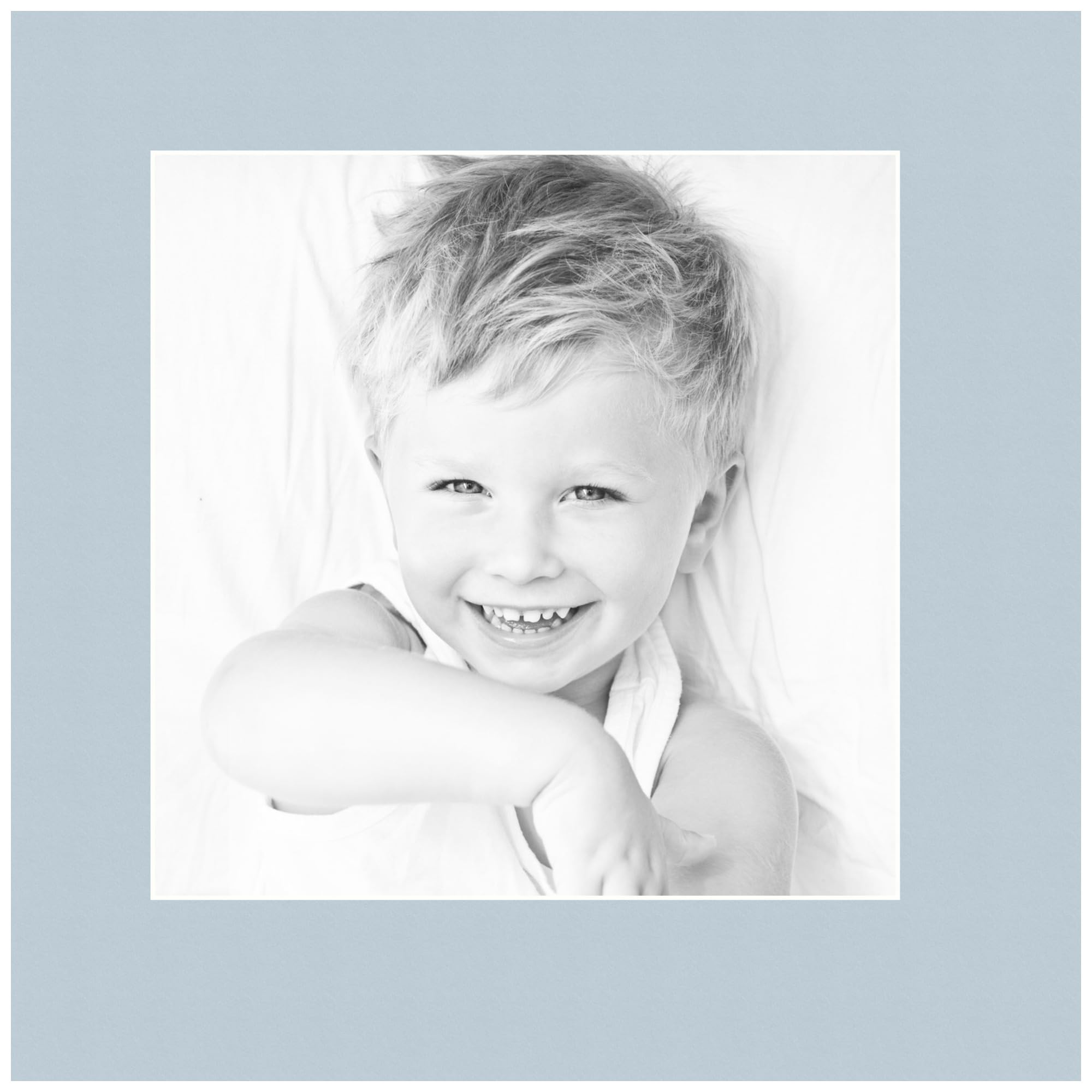 9x9 Fountain Blue/Baby Blue Custom Mat for Picture Frame with 5x5 Opening Size (Mat Only, Frame NOT Included) - 5 Pack