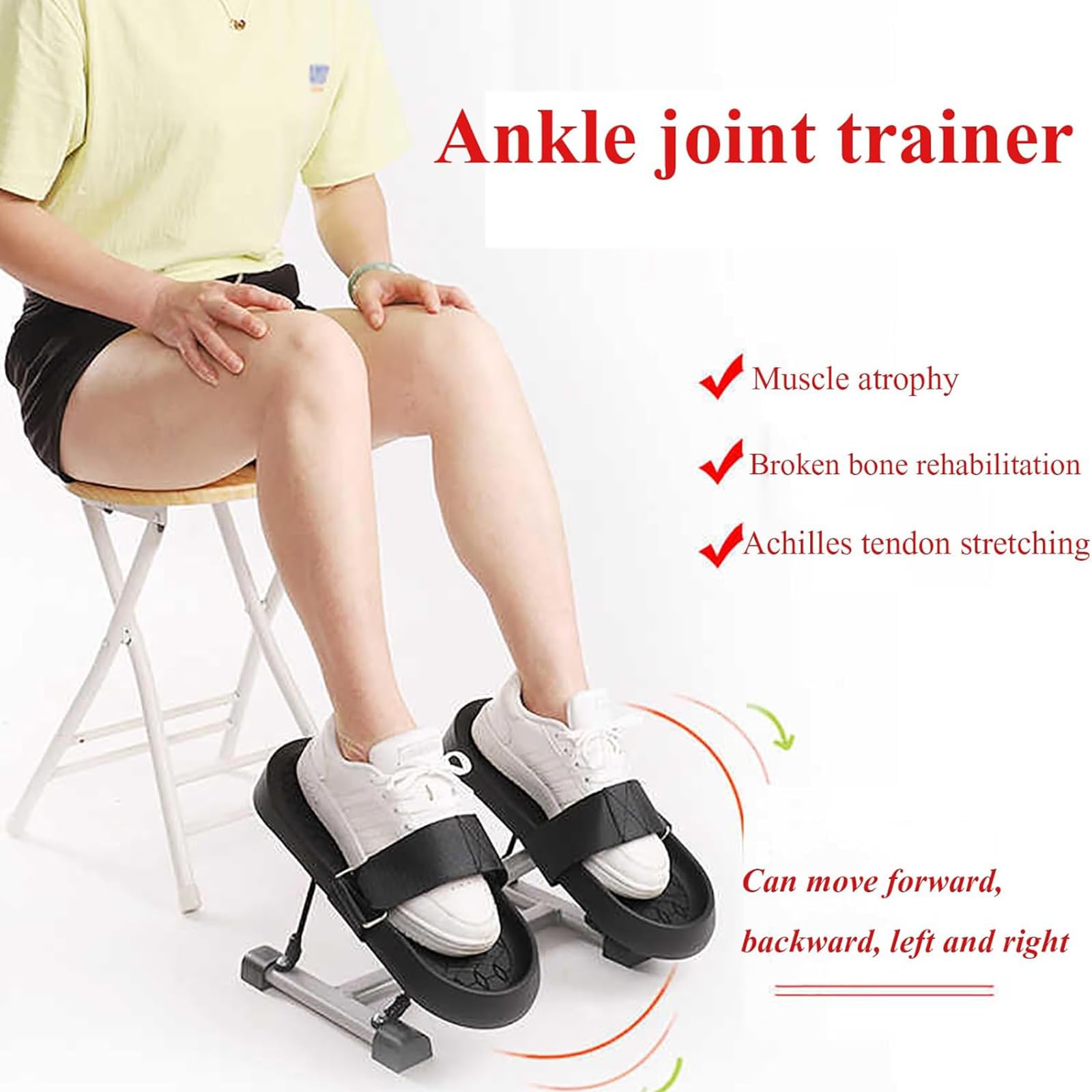 Entrenador Tobillo,Entrenador Rehabilitación Estiramiento Músculos Las Piernas,Entrenador Esguince Tobillo, Camilla Pie para Alivio Fascitis Plantar,Fisioterapia,corrección Postura