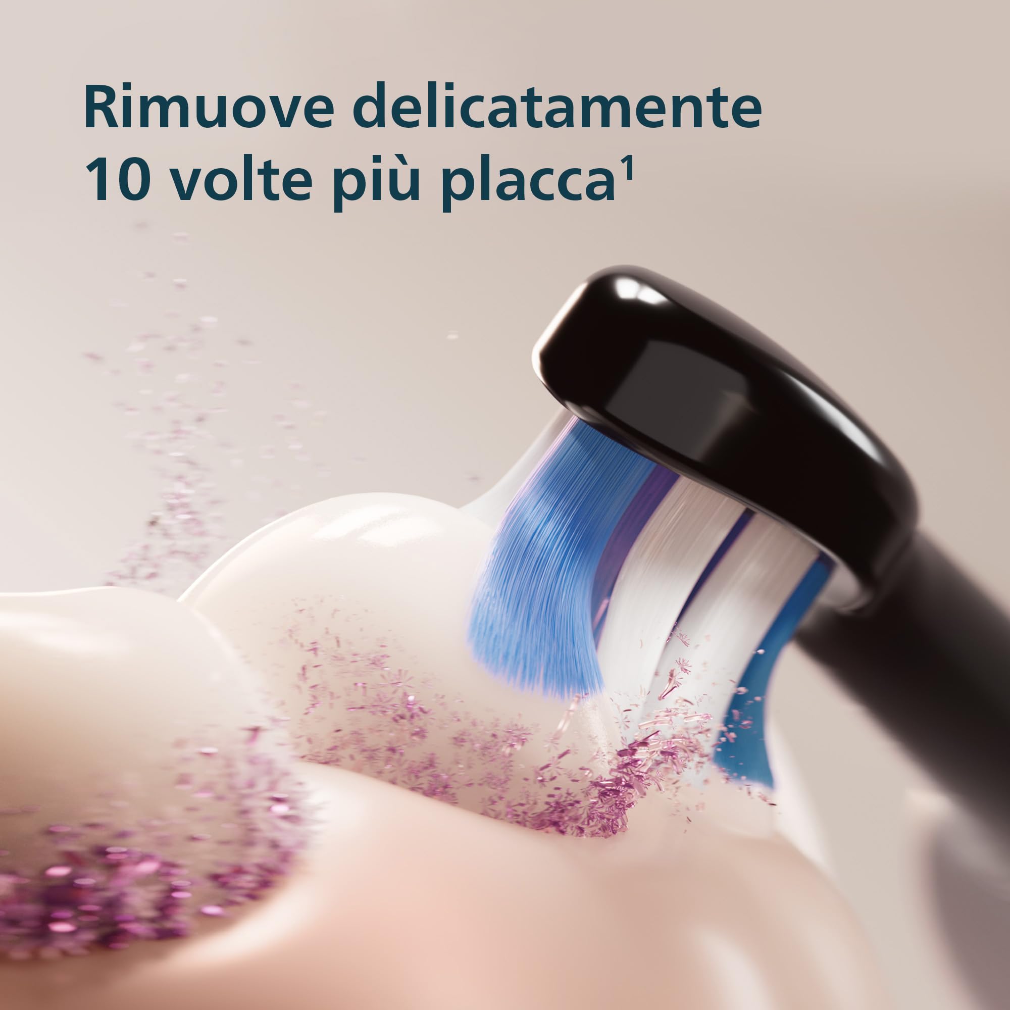 Spazzolino elettrico Philips Sonicare serie 6100 - tecnologia Next Generation Sonicare, sensore di pressione, 6 impostazioni, SmarTimer, BrushPacer, autonomia 21 giorni, custodia, blu navy, HX7403/07