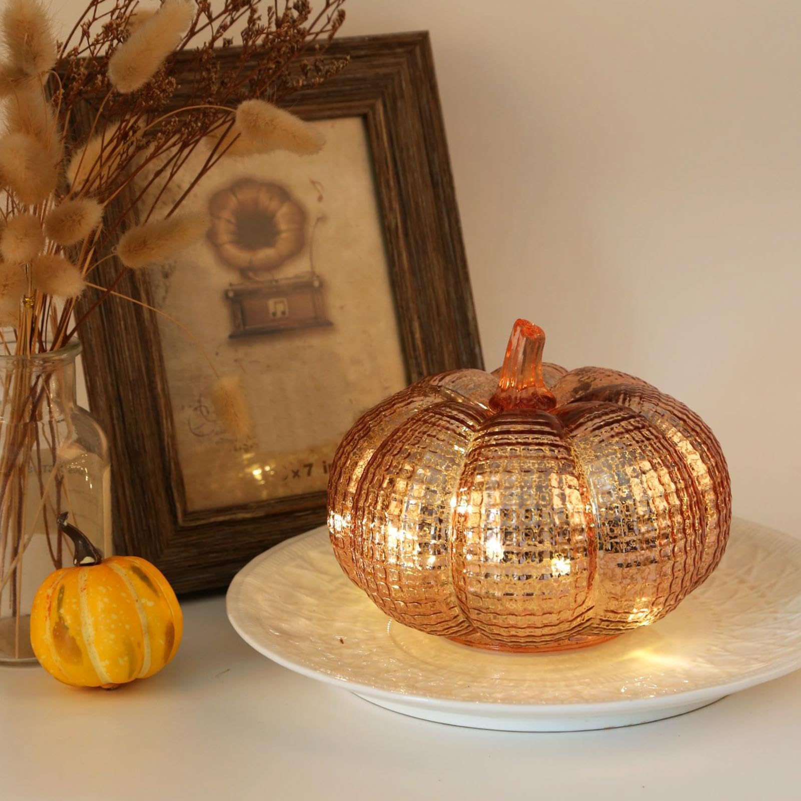 Light Up Pumpkins - Decorazione da tavolo a batteria, con timer