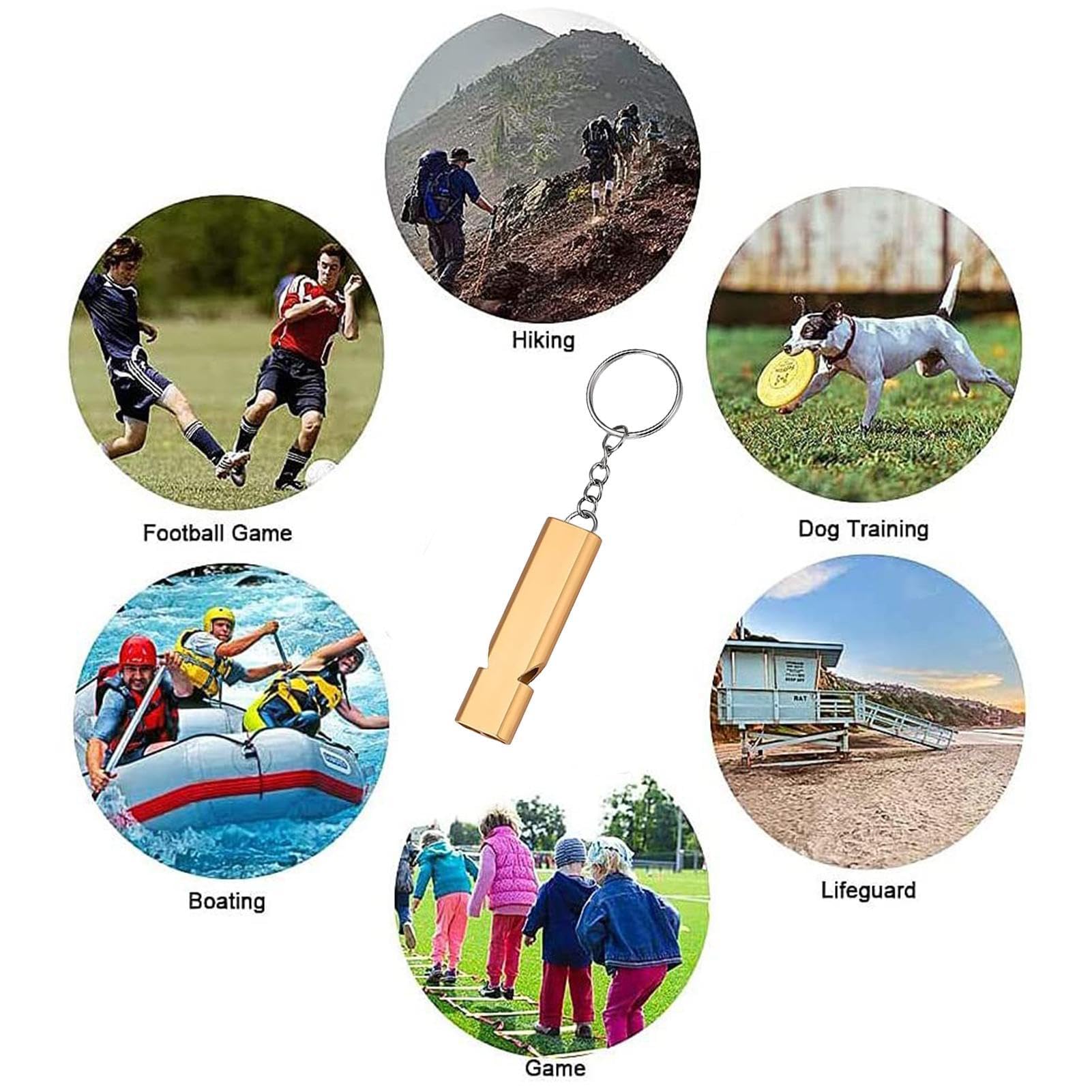 4x Notfallpfeife Outdoor - Laut Bis 120dB Mit Schlüsselanhänger Für Camping, Wandern & Survival