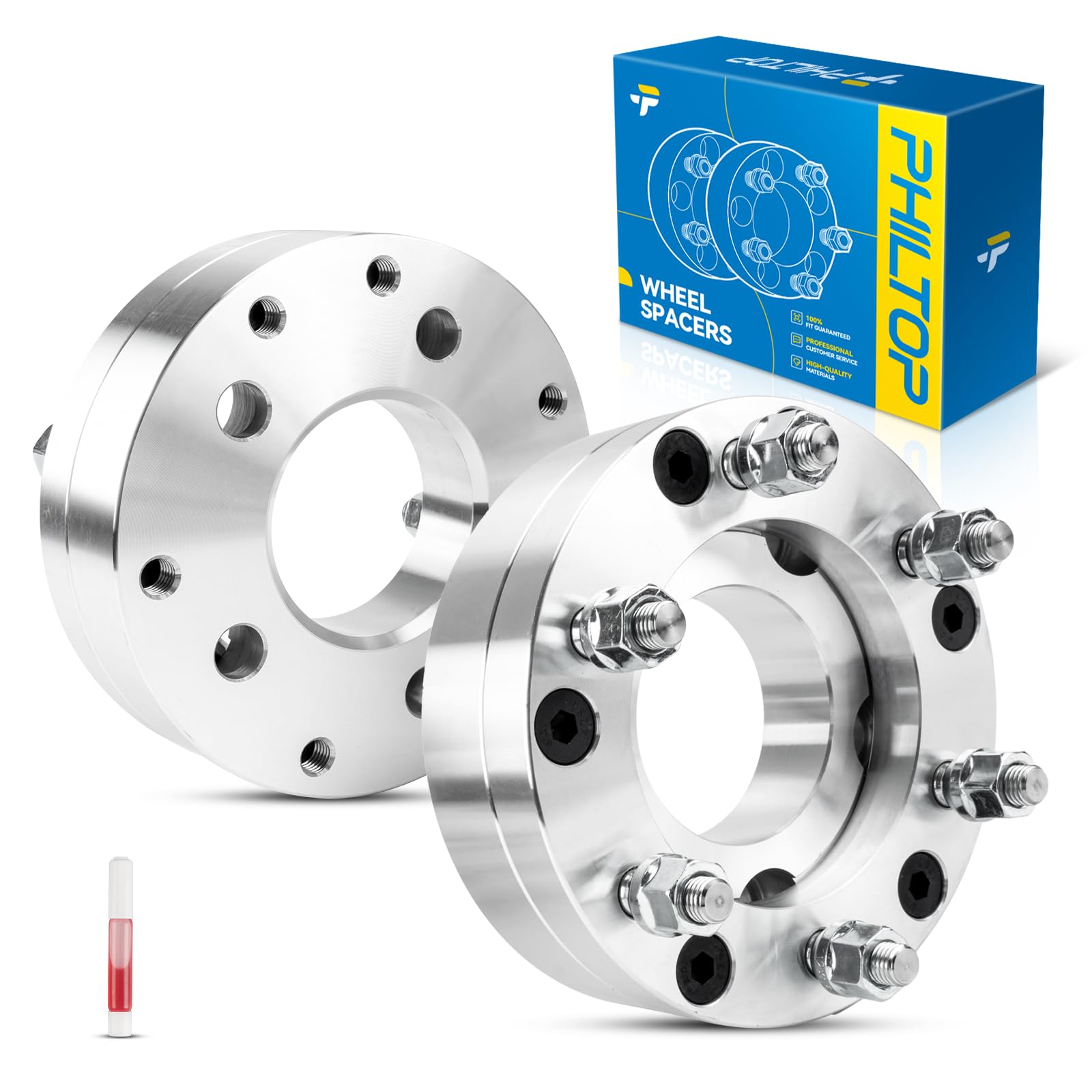 PHILTOP 5x4.75 to 6x5.5 Wheel Adapters,2" Lug Centric Wheel Adapters Change Bolts Pattern fit for for S10, Blazer, Camaro, Firebird, Jimmy, Monte Carlo, Thread Pitch M12x1.5 Hub Bore 74mm - 2Pcs