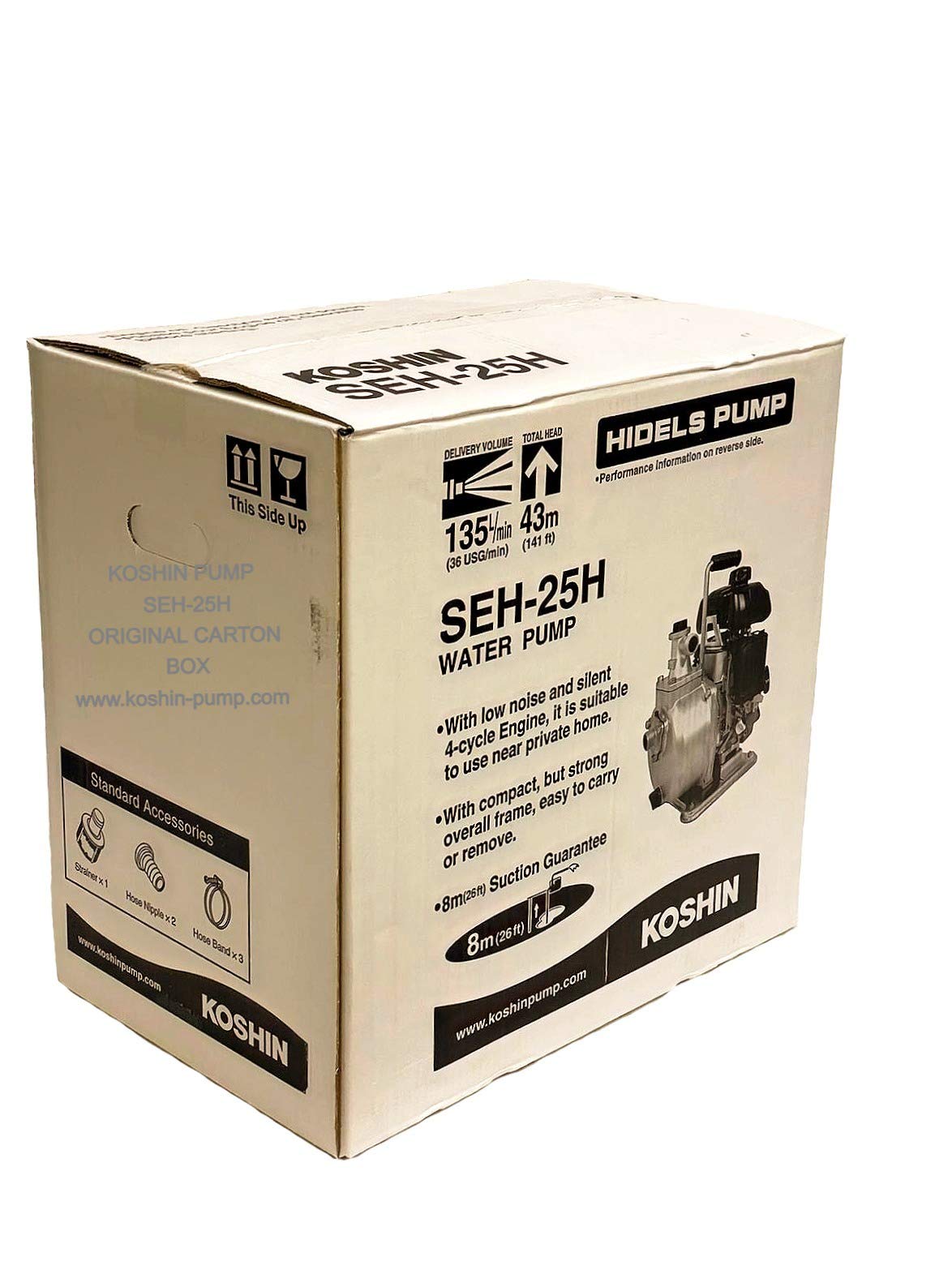 KOSHIN Pompe à eau essence SEH-25H 1" pour eau usée