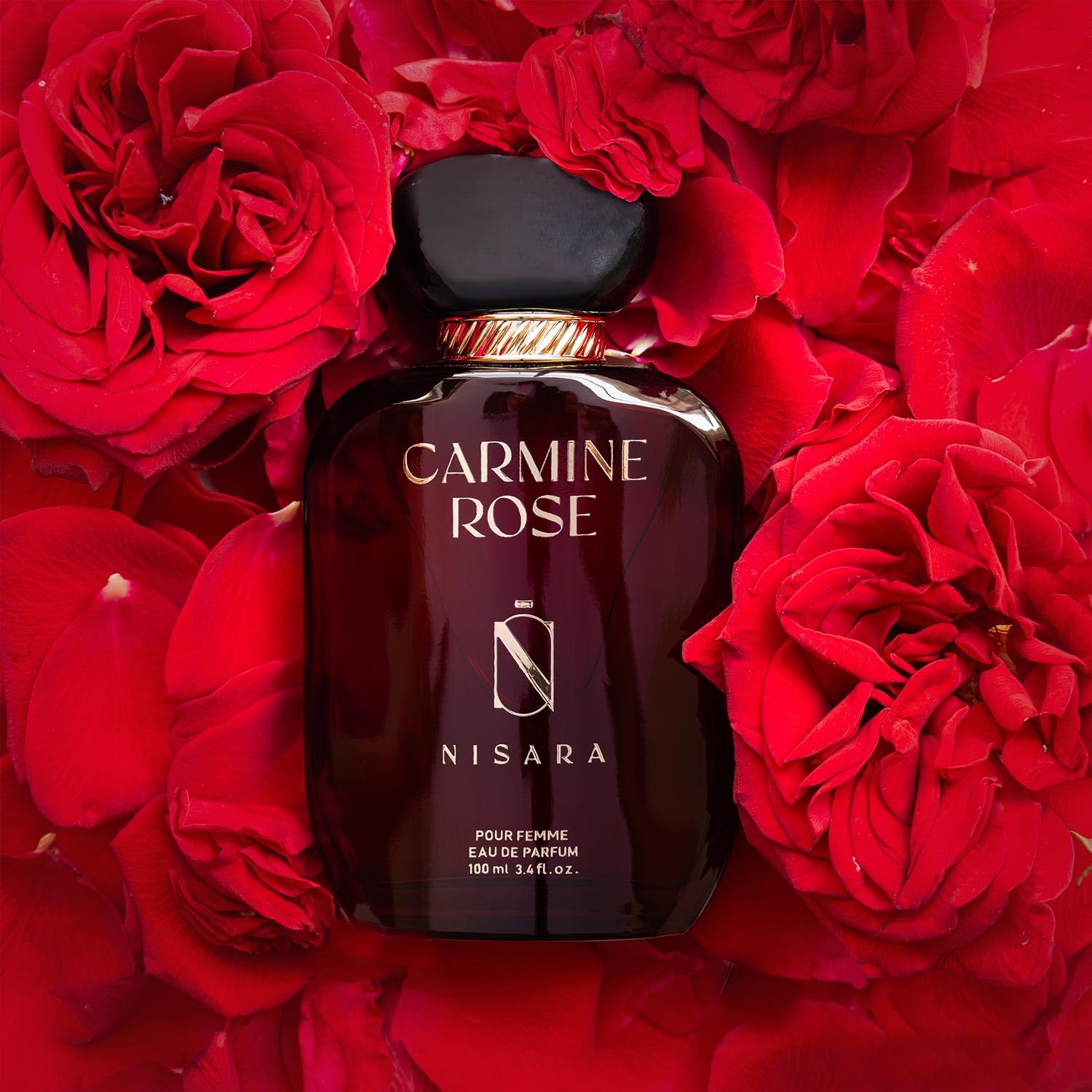 Nisara Carmine Rose EDP Perfume for Women,100ml | Premium Long Lasting Eau De Parfum | Flora & Musky Fragrance with Bergamot, Berries, Pink Pepper, Jasmine, Musk Notes for Her 1
