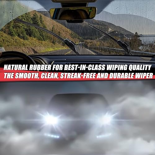 Miniatura 3 de RANSOTO Limpiaparabrisas delantero de 26 + 16 pulgadas con limpiaparabrisas trasero de 12 pulgadas compatible con Toyota Sienna 2011-2020