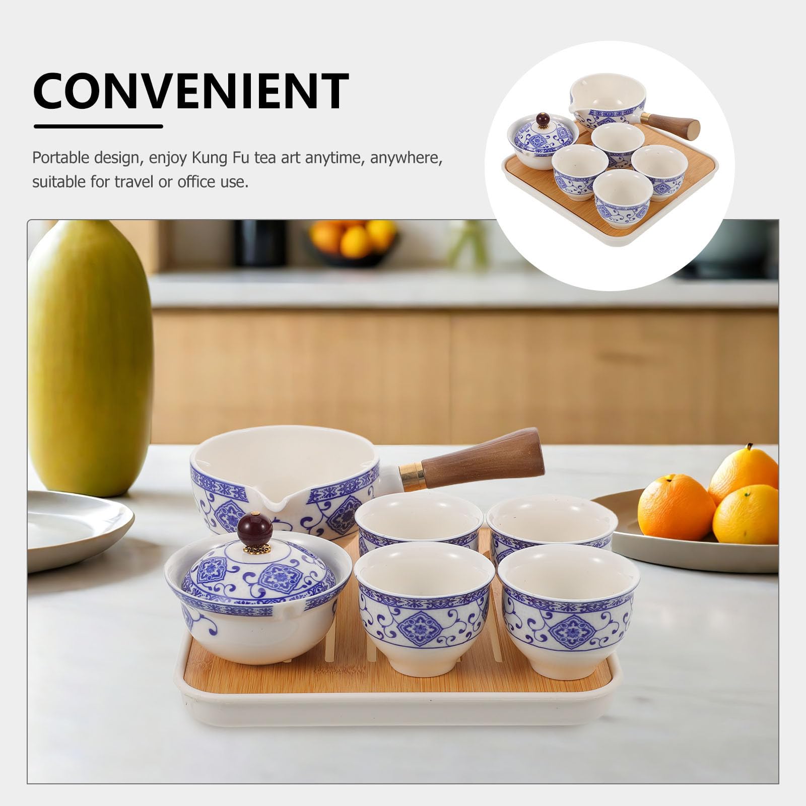 Service à Thé Chinois en Porcelaine 160ml Tasses