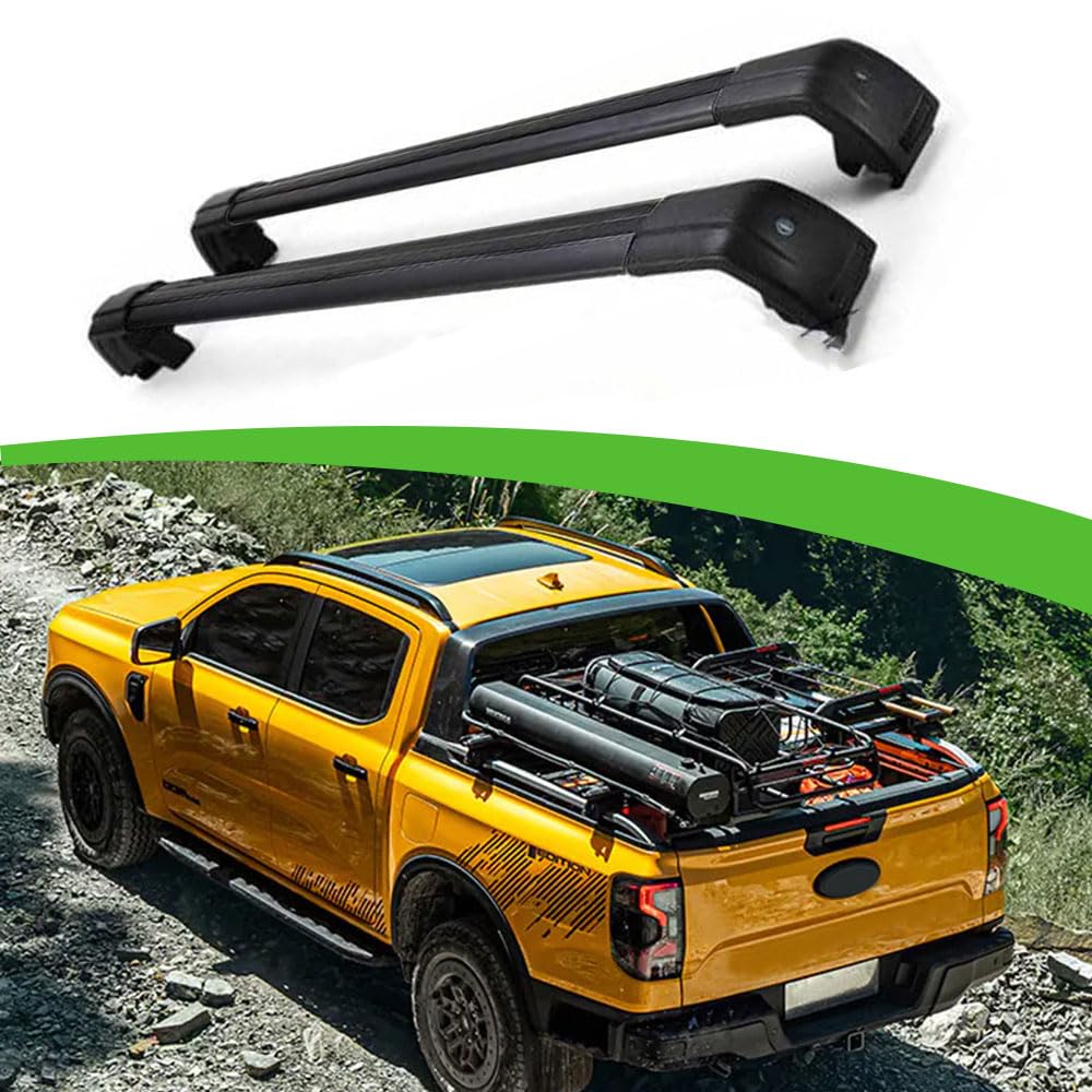 BTOXRoof Rack Cross bar Compatible with Ford Ranger T9 2023 2024+ The Cargo Carrier Rooftop Luggage Rail crossbars