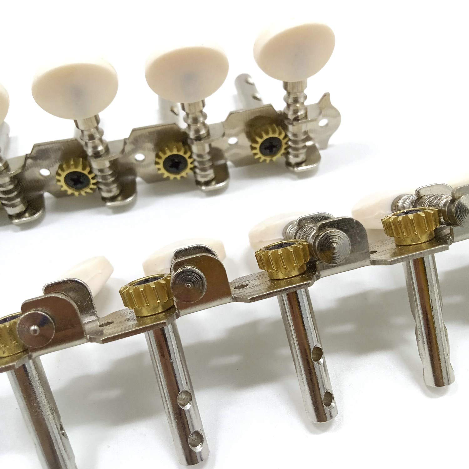 12 Corde Chitarra Acustica Tuning Pioli Cromati Meccaniche 6L 6R Chitarra Acustica Strumenti Parte Accessorio