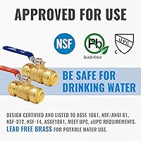 Vista 2 de Válvula de bola de cierre de 1 pulgada, válvula de bola SUNGATOR de 1 pulgada, cierre de agua de conexión rápida, fácil de conectar a la tubería