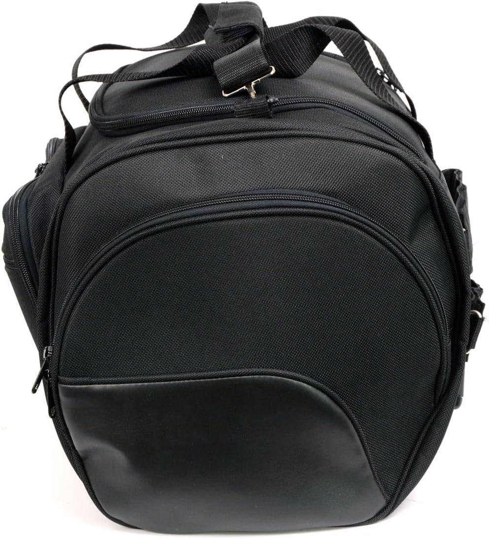 Milwaukee Leather MP8117 Large Black Textile Motorcycle Duffle Style Roll Bag - One Size