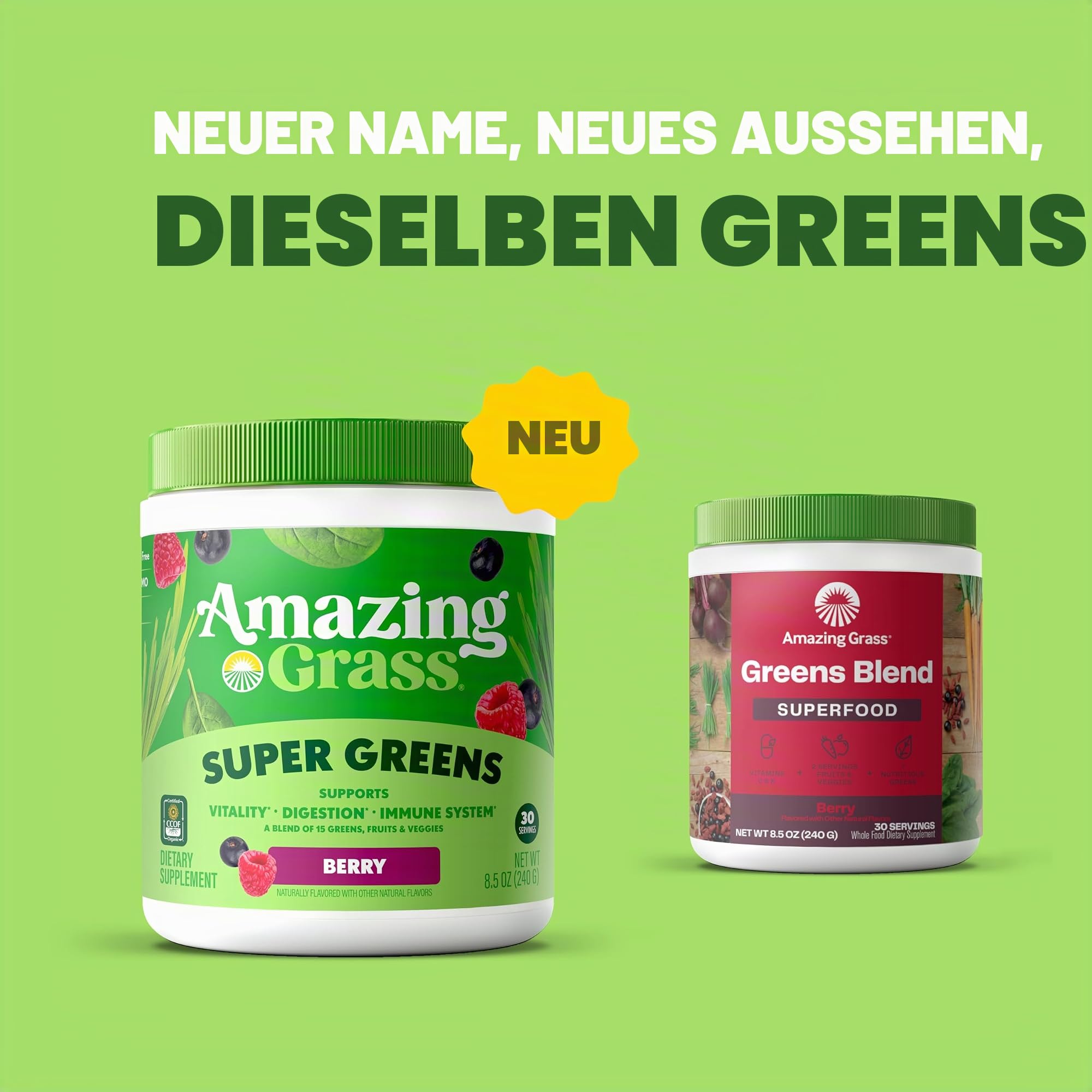 Amazing Grass Organic Berry Green SuperFood 30 Servings