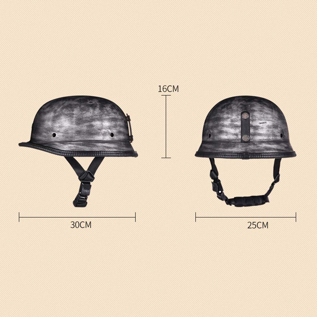 BGMKE Casco Moto Vintage Harley, Casco Cruiser Chopper Scooter Moto ciclomotore Casco Viso Aperto, Casco Mezzo Stile Jet retrò, Certificato DOT