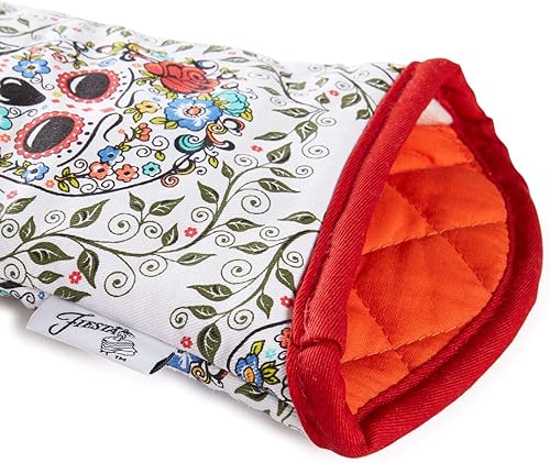 Miniatura 3 de Fiesta Skull & Vine - Manopla de horno y soporte para ollas, multicolor, 2 piezas