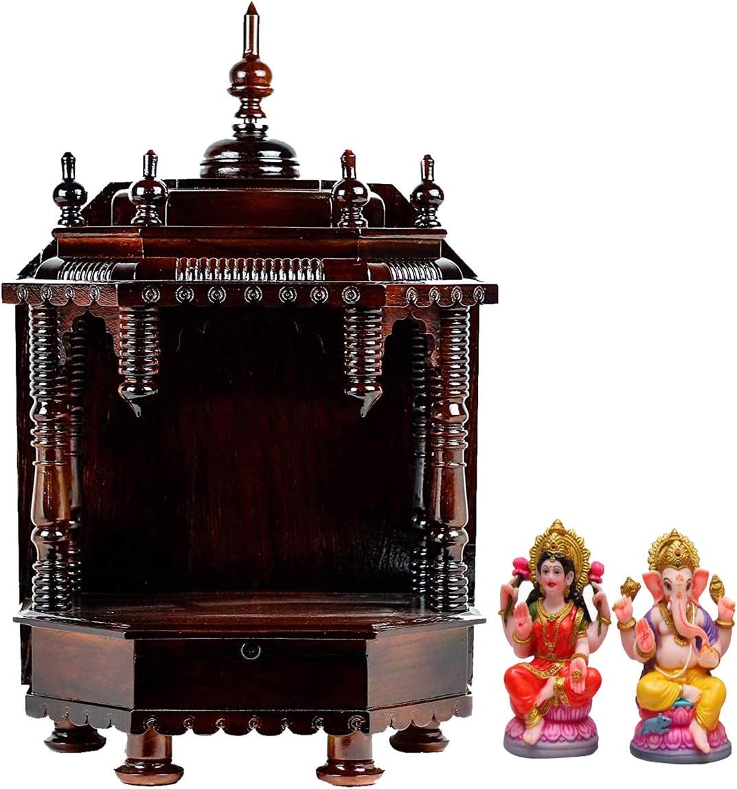 Maa Chandi Premium Hand Made Wooden Temple Wooden Indian Mandir Sheesham Wooden