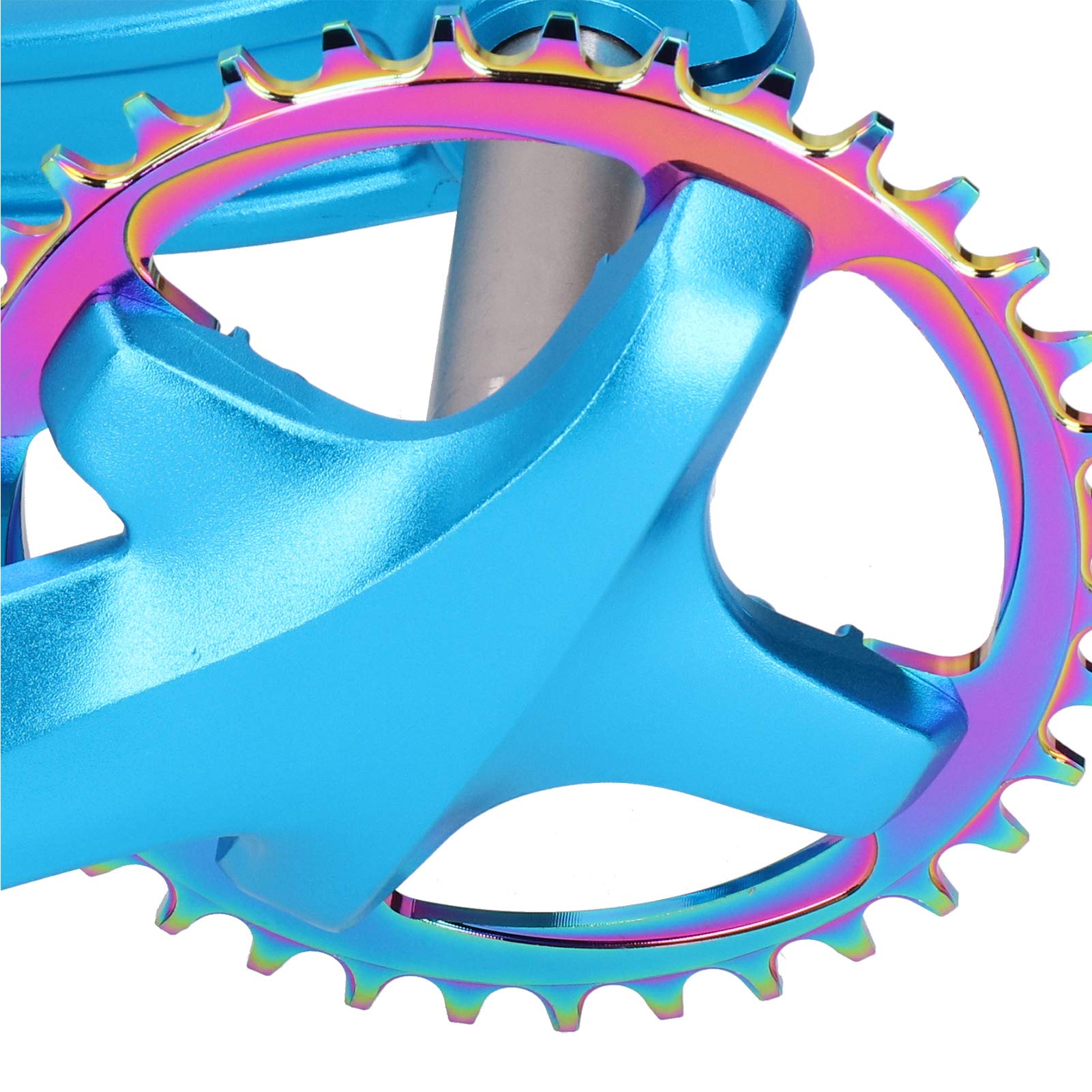 Mechanizm Korbowy Rowerowy Jednobiegowy Tarcza 36T, ramię Korby 170 Mm, Zestaw Ramion Korby Rowerowej ze Stopu Aluminium ZK22 z BCD 104 Mm, Zamiennik Mechanizmu Korbowego Fixie do Naprawy i