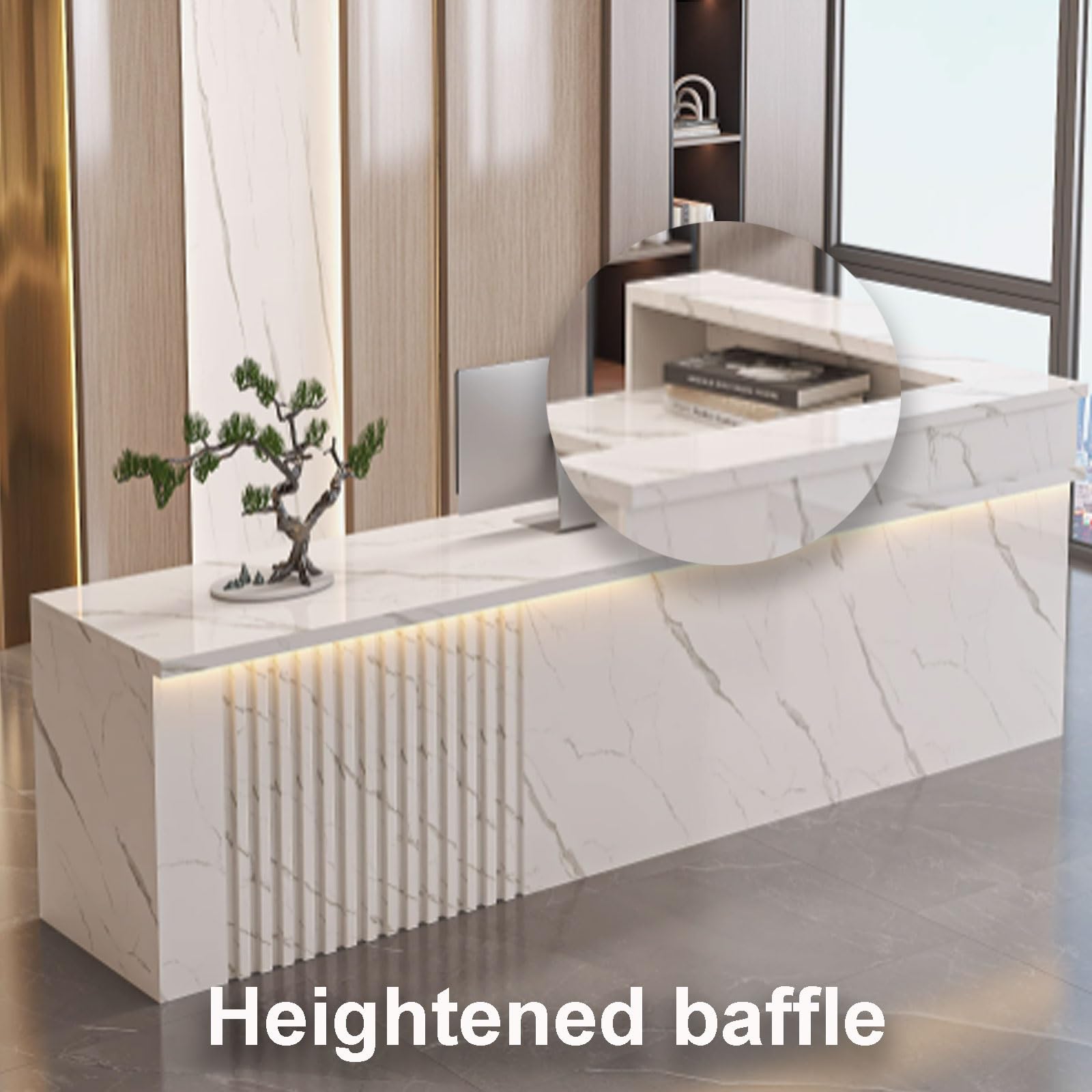 Amazon.co.jp: GUQASDV 受付カウンター おしゃれ 受付 デスク