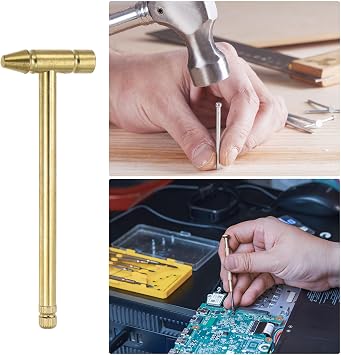 HARFINGTON 2pcs Mini Multifunction Copper Hammer 160x52mm Small Brass Nail Pulling Hammers