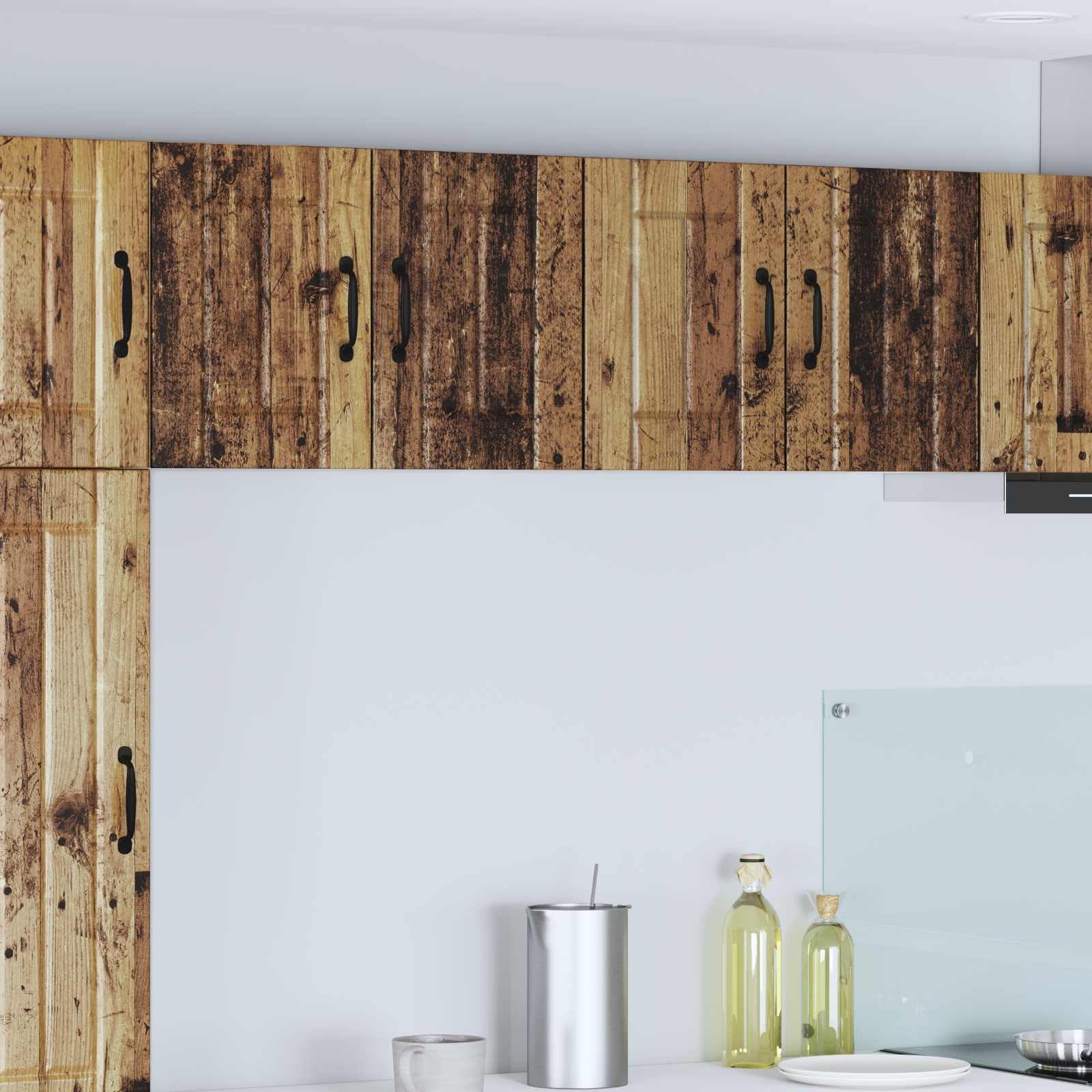Wandschrank Lucca Küchenschrank in Altholz-Optik, Hängeschrank aus Holzwerkstoff mit 2 Türen und 2 Regalböden, Modernes Design für Küche und Wohnbereich, 60 x 31 x 40 cm