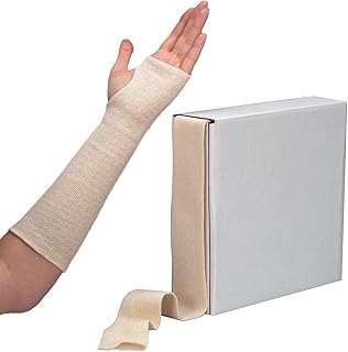 Rolyan Cotton Stockinette, 4" Wide x 25 Yards, Cast Pre-Wrap, Knit Tubular Bandage for Splint Padding and Friction Reduction, Cast Fabrication Wrap, Stretches 3 Times for Comfort & Fit, Dispenser Box