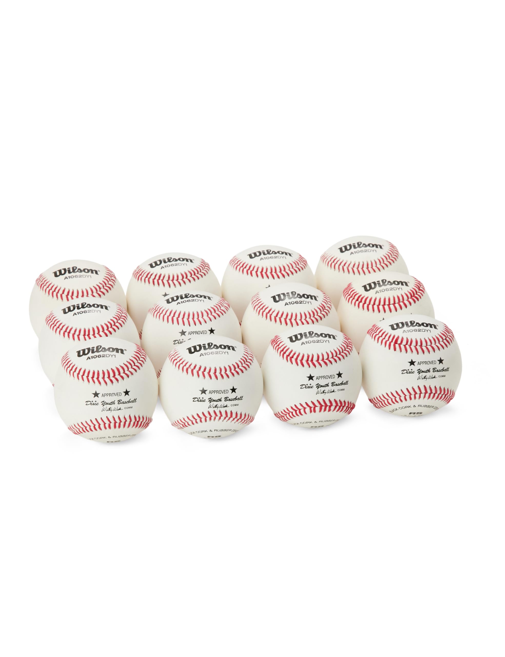 Wilson Youth A1062 Dixie Baseball (Pack of 12)